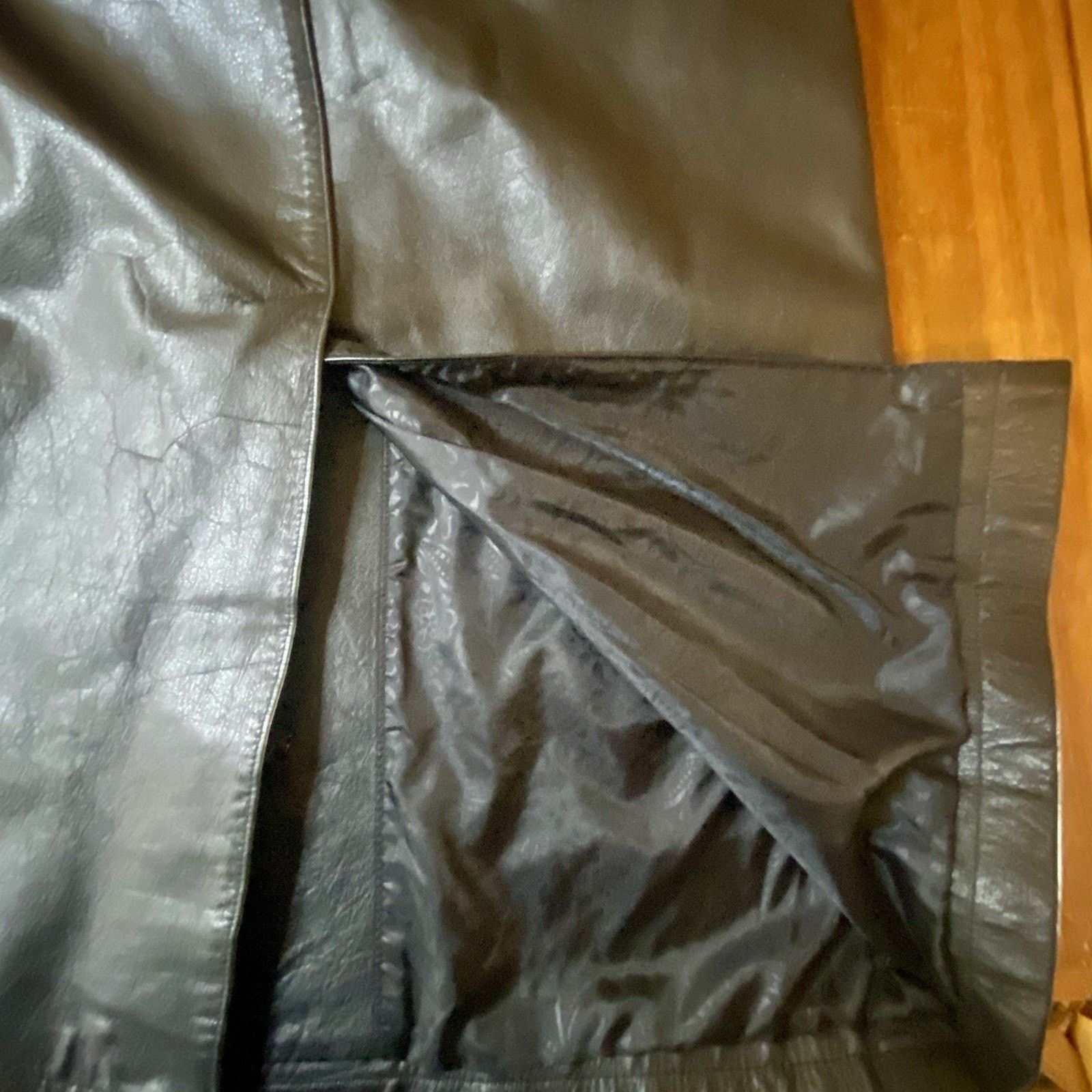 & Other Stories Vintage Women’s M Leather Trench Coat Jacket Long Black Size M / US 6-8 / IT 42-44 - 4 Thumbnail