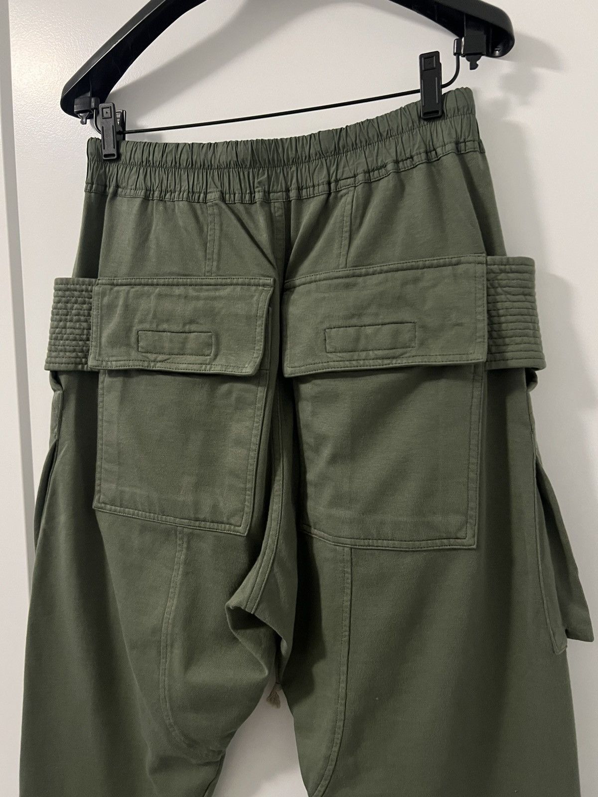 Rick Owens Drkshdw XS RIG Creatch Olive Army Green Cargo Joggers Sweatpants Size US 30 / EU 46 - 5 Thumbnail