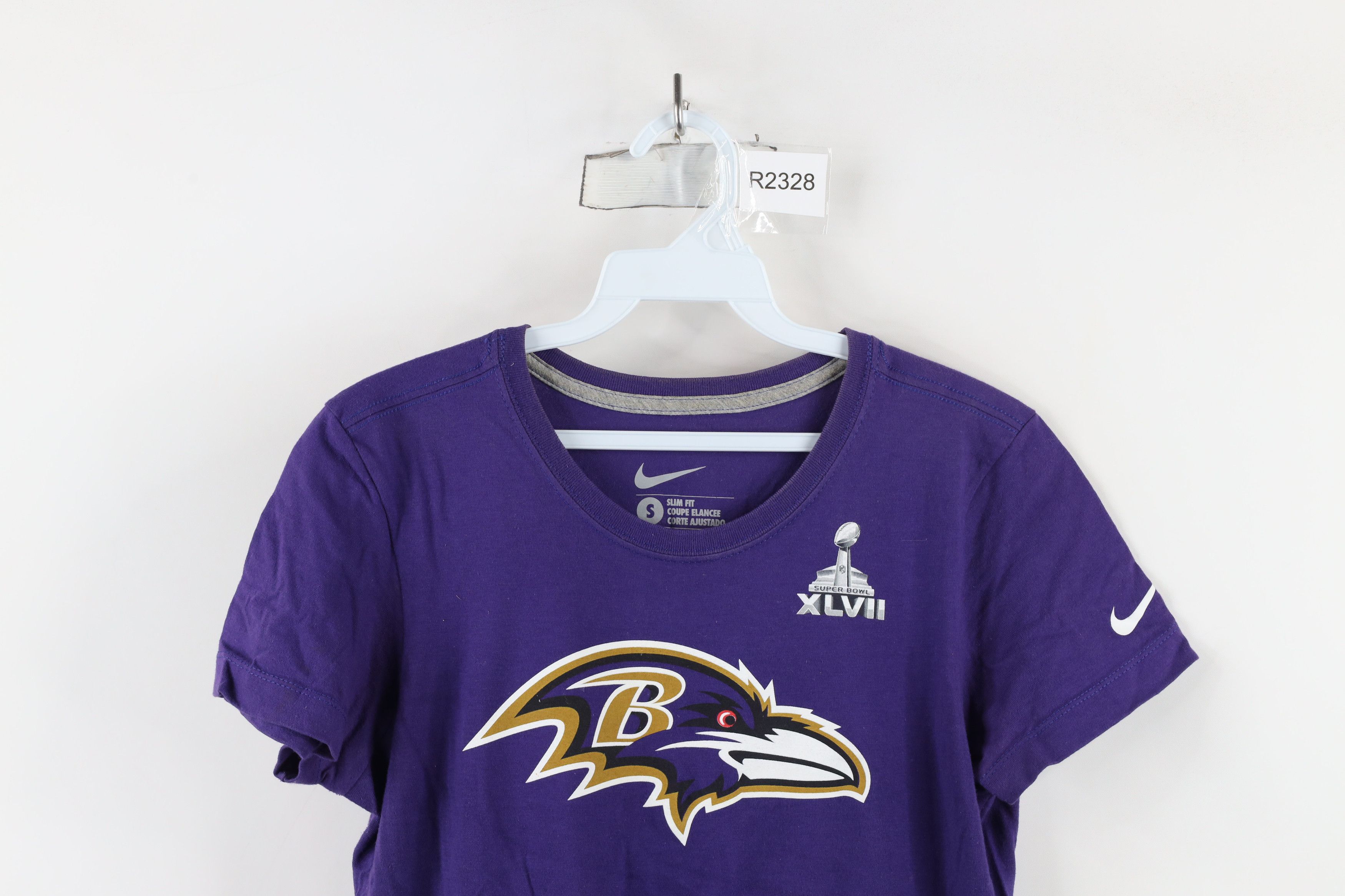 Nike × Vintage Nike Fit Super Bowl XLVII Baltimore Ravens Football T-Shirt Size S / US 4 / IT 40 - 2 Thumbnail