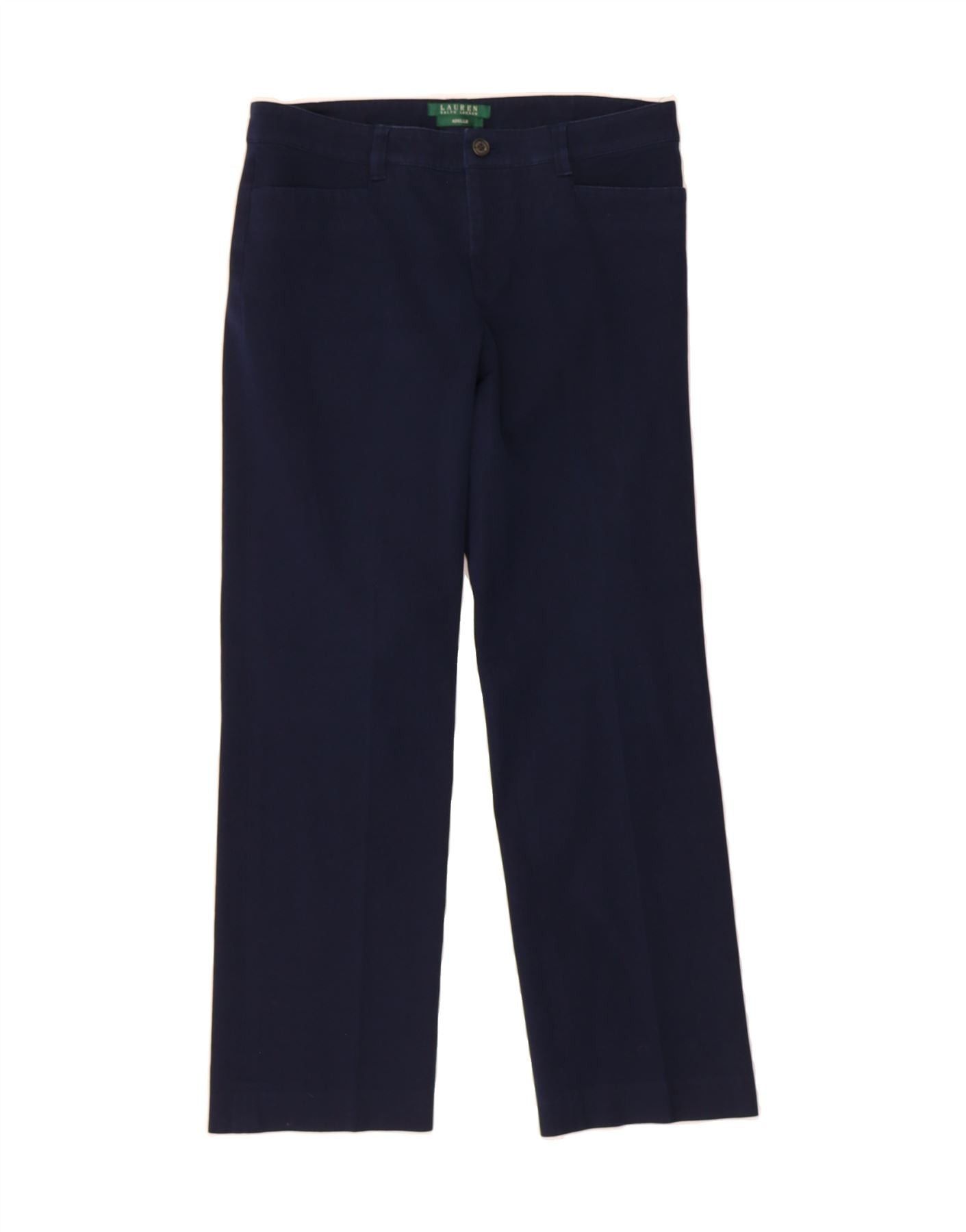 Ralph Lauren Womens Adelle Casual Trousers US 8 Medium W32 L29 Navy Blue Size 27" / US 4 / IT 40 - 1 Thumbnail