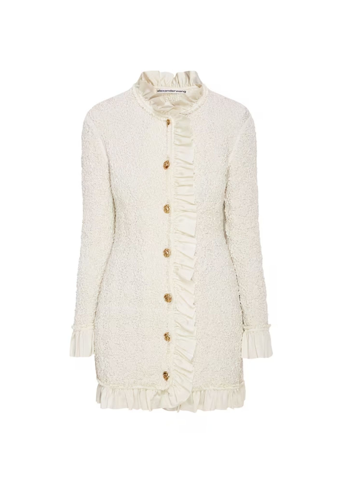 Alexander Wang Ruffled Smocked Jersey Dress - Alexander Wang Size S / US 4 / IT 40 - 8 Thumbnail