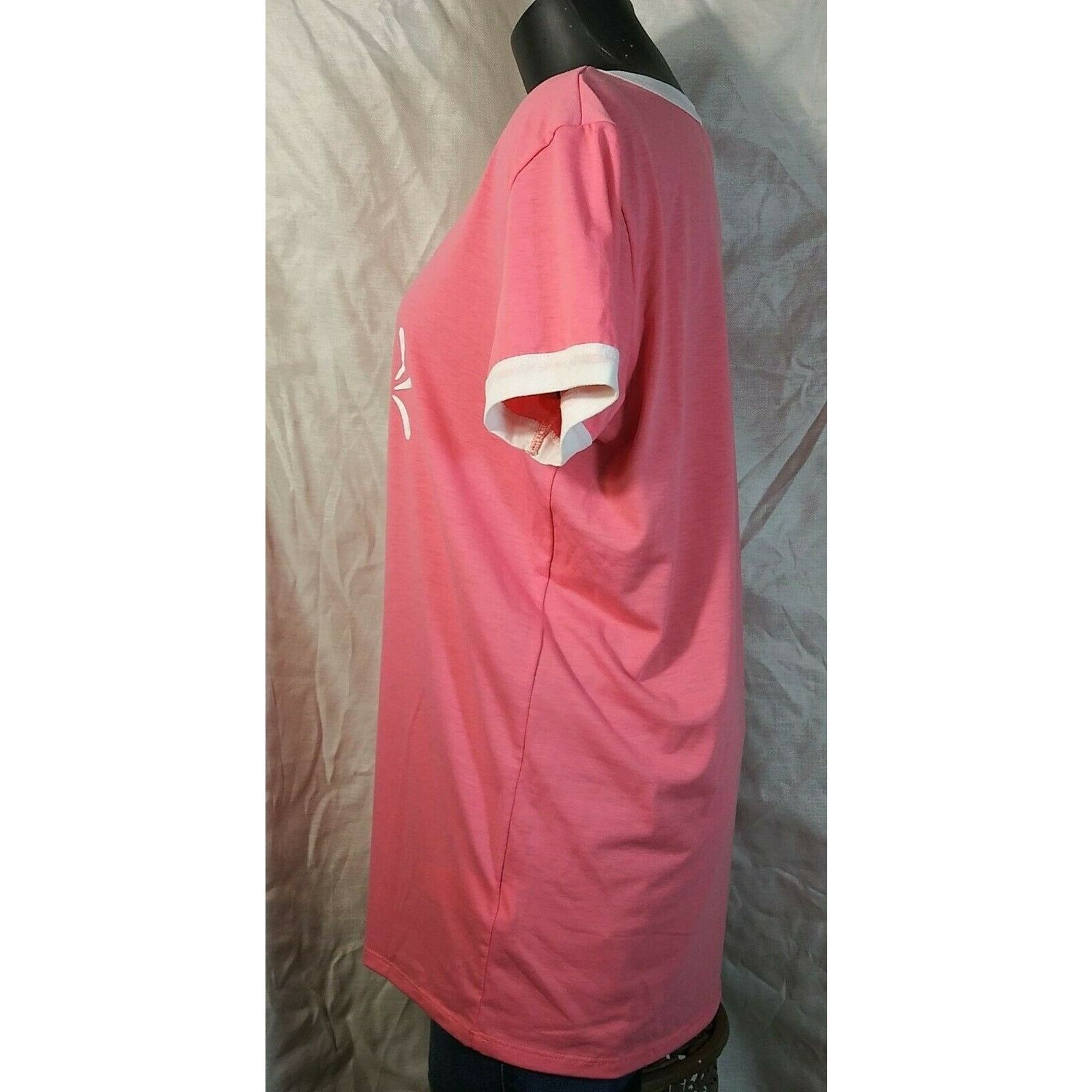 Vintage Lularoe Pink Tee Shirt - Large -"Yikes" Size L / US 10 / IT 46 - 3 Thumbnail