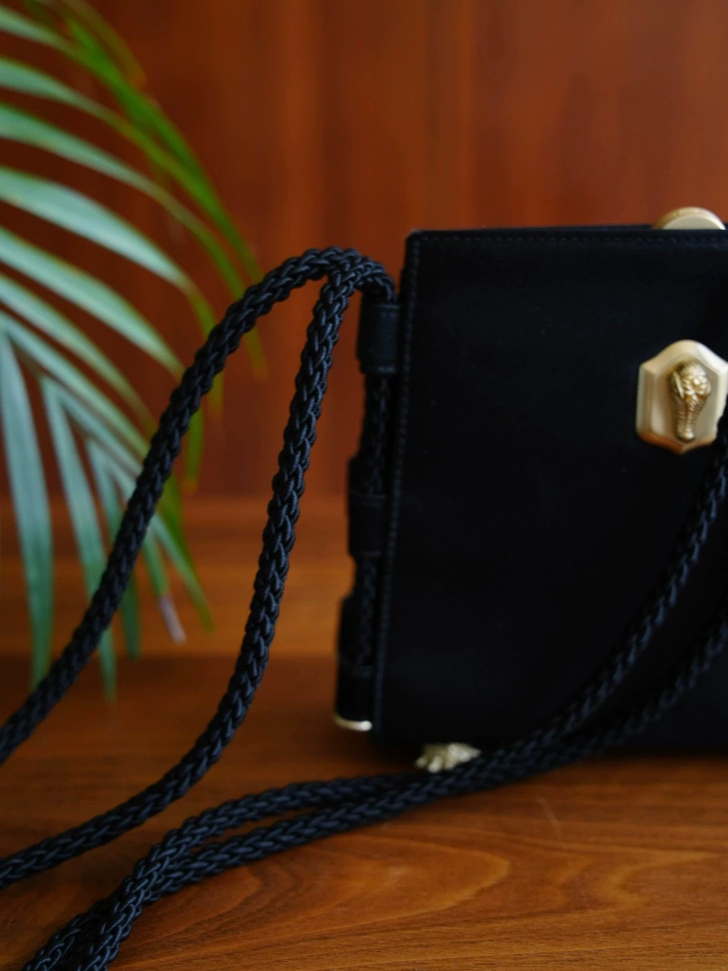 Other BKC Vintage Black Gold Satin Crocodile Crossbody Bag 1990-91 Size ONE SIZE - 2 Thumbnail