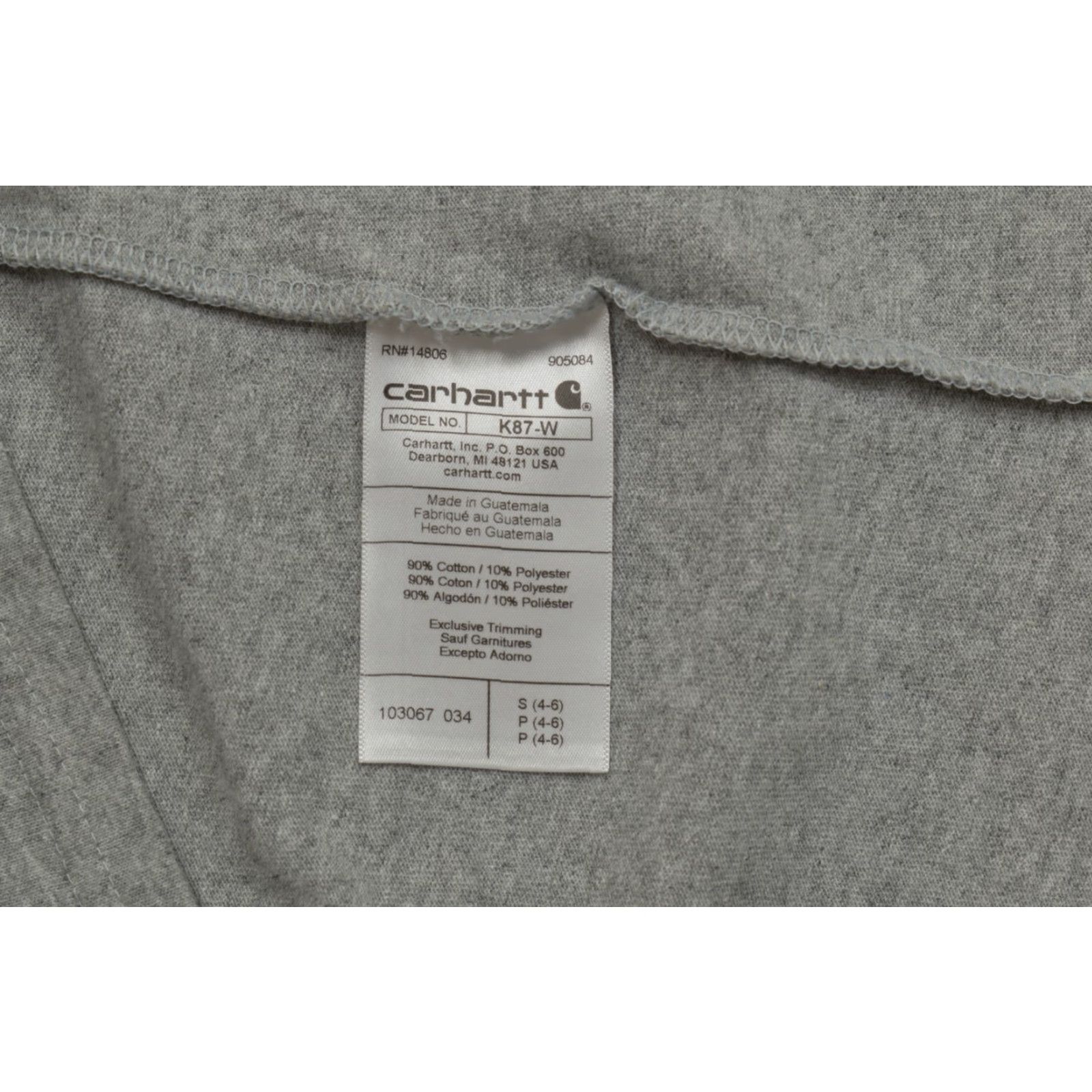 Carhartt VINTAGE? (No) Carhartt K87-W Women's Small Loose Fit Short Sleeve Pocket Tee Heather Gray Shirt Womens Small Gray Pocket Tee Carhartt K87-W Size 28" / US 6 / IT 42 - 7 Thumbnail