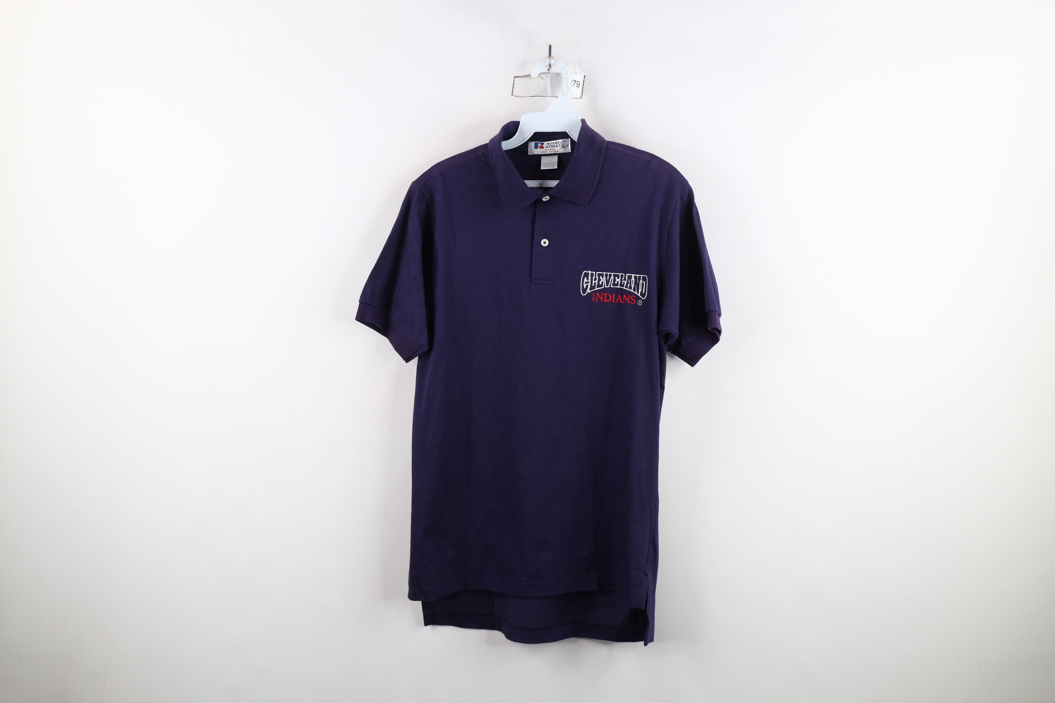 Russell Athletic × Vintage Vintage 80s 90s Russell Athletic Cleveland Baseball Polo Size US S / EU 44-46 / 1 - 1 Thumbnail