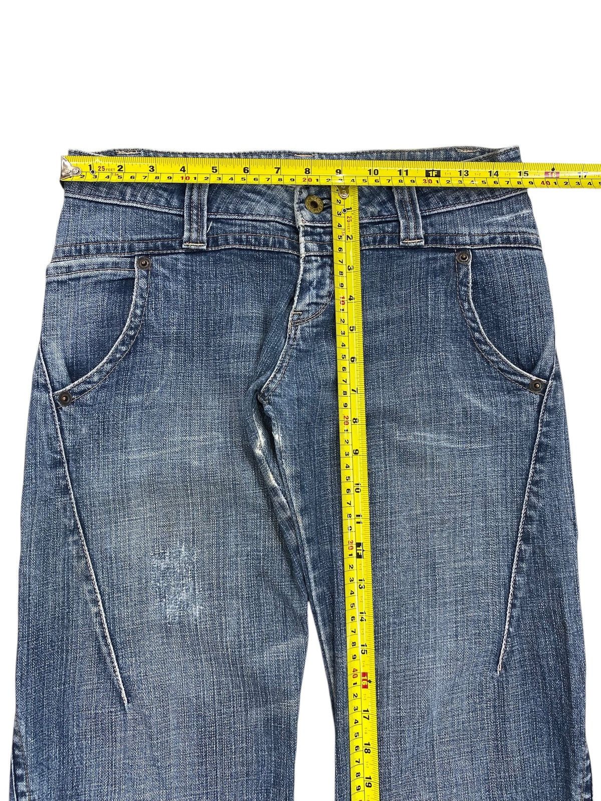 Japanese Brand Vintage Camel Road Blue Wash Style Flare Twist Jeans Size US 30 / EU 46 - 9 Thumbnail