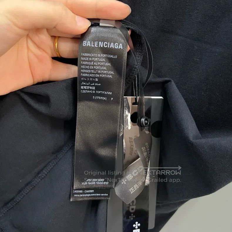 Balenciaga Balenciaga Tape back alphabet short sleeve Size US S / EU 44-46 / 1 - 3 Thumbnail