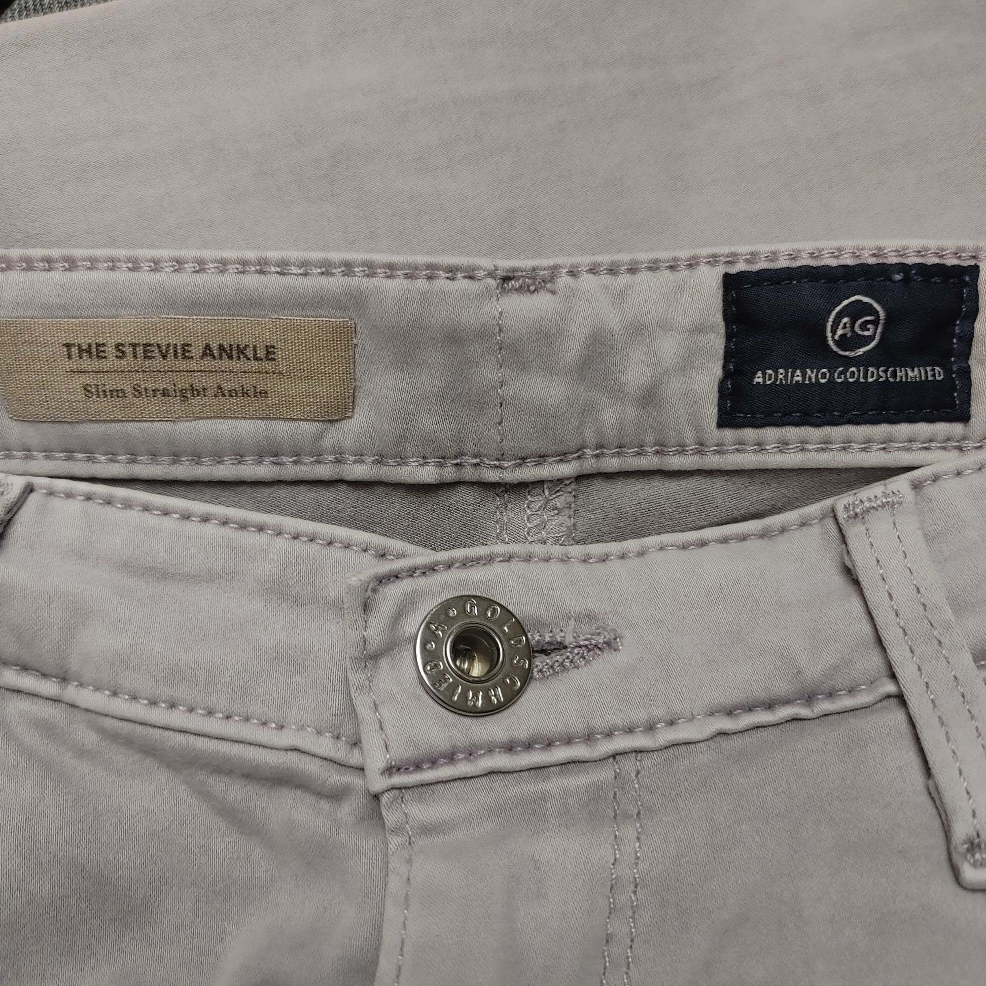 Other Adriano Goldschmied Womens White/Gray "The Stevie Ankle" Sli Size 28" / US 6 / IT 42 - 3 Thumbnail