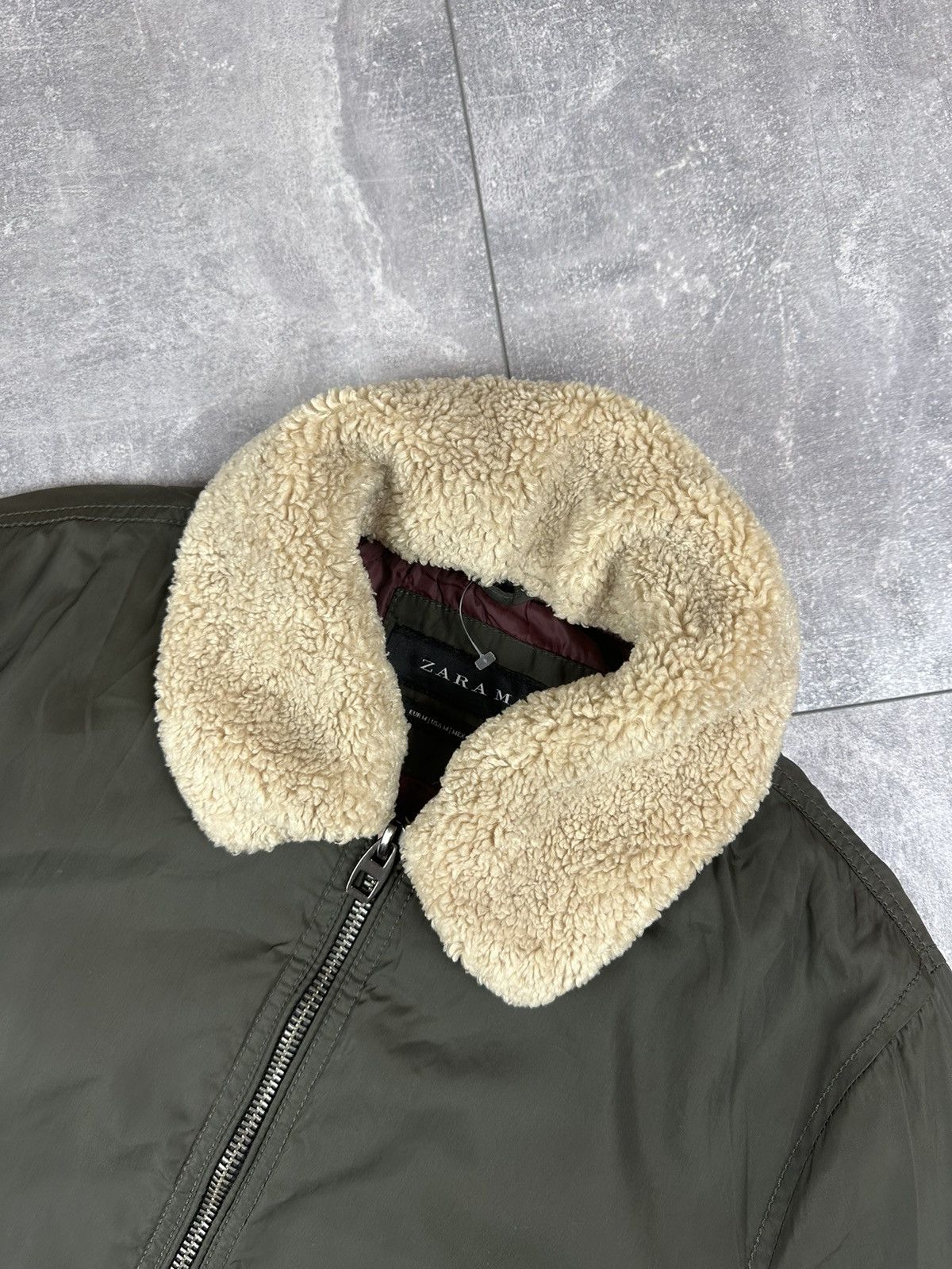 Zara Zara MA1 Nylon Bomber Khaki Light Vintage Jacket Size US M / EU 48-50 / 2 - 4 Thumbnail