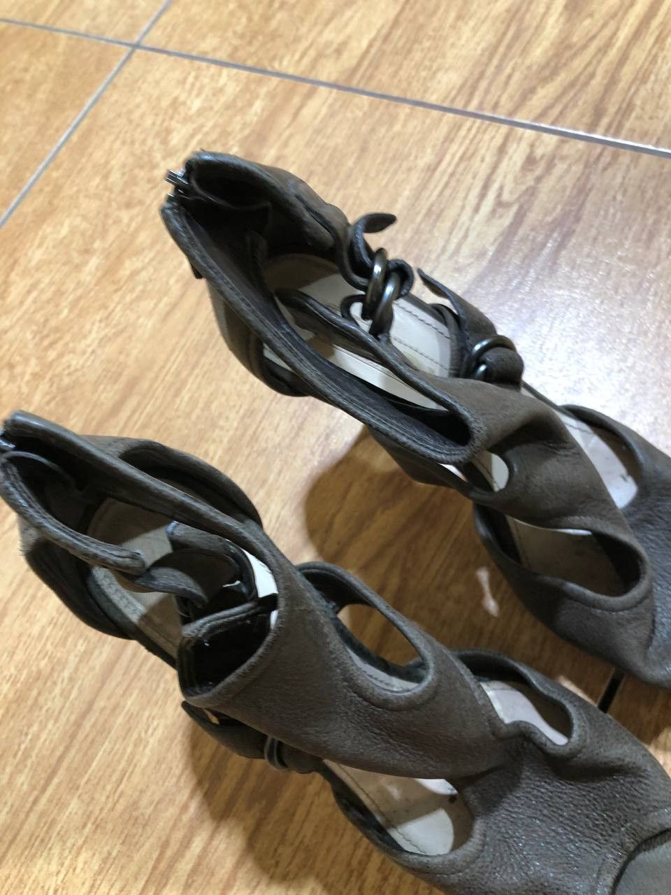 Prada Prada Fashion Women's Sandals Zipper Peep Toe High Heels Size US 5 / IT 35 - 14 Thumbnail