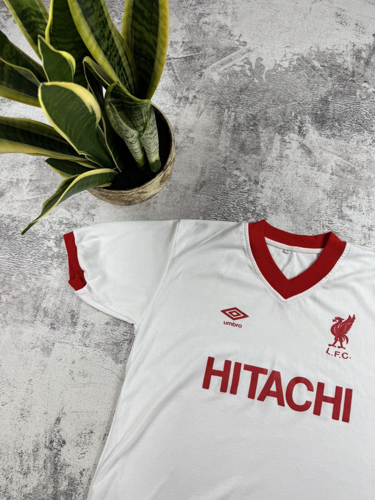 Umbro Liverpool 1979 1980 White Away Reproduction Soccer Football T Shirt Jersey Kit Size US L / EU 52-54 / 3 - 6 Thumbnail