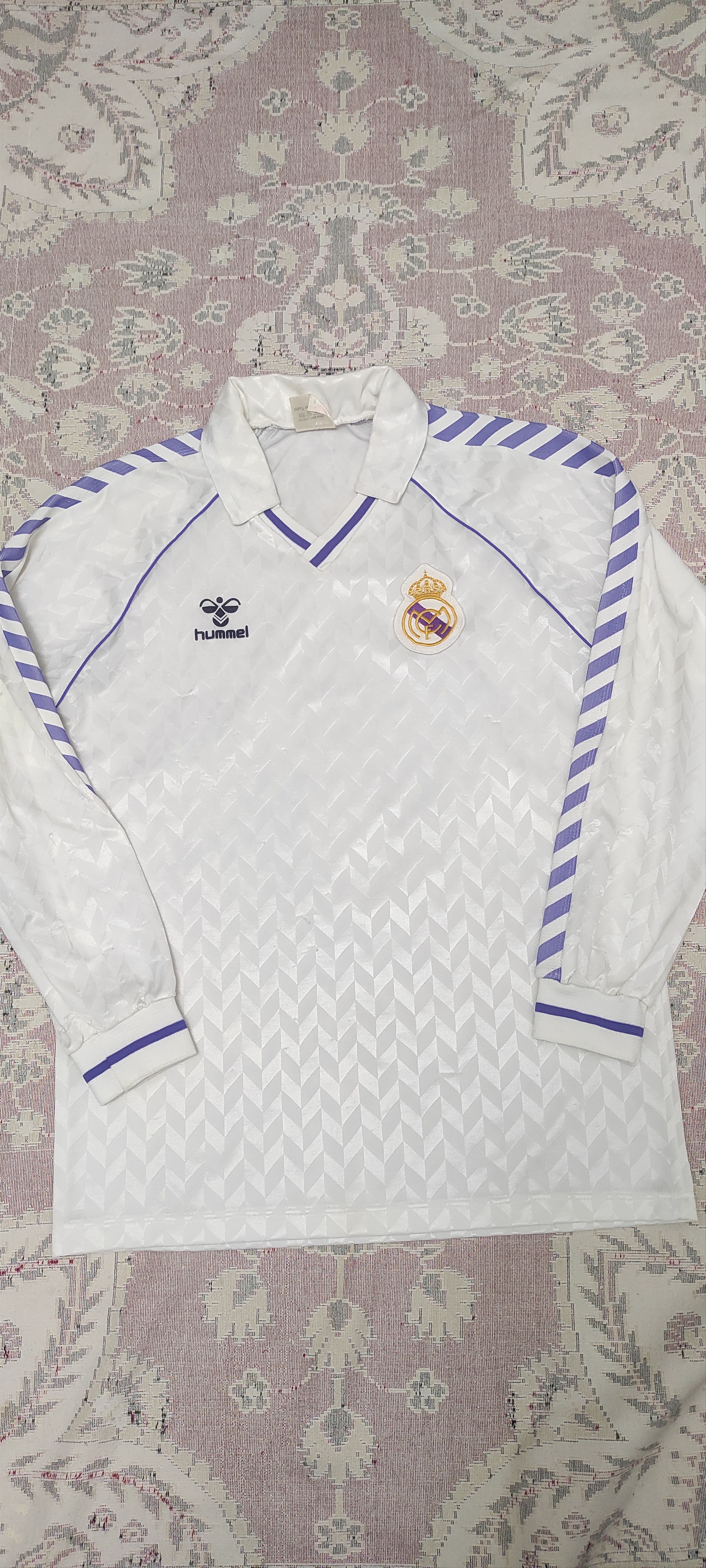 Hummel Real Madrid LS Spain Home football shirt 1986 - 1988 Rare Size US M / EU 48-50 / 2 - 1 Thumbnail