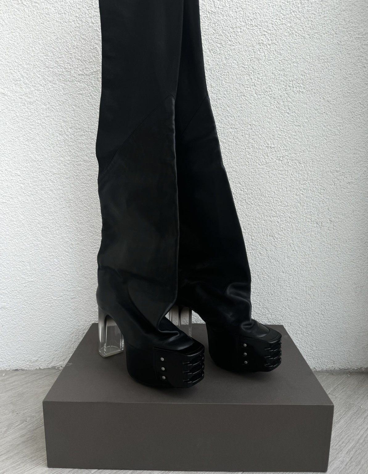 Rick Owens NEW ♟️ SAMPLE GRILL FLARED KISS GRADIENT LUXOR BOOTS Size US 11 / EU 44 - 1 Thumbnail