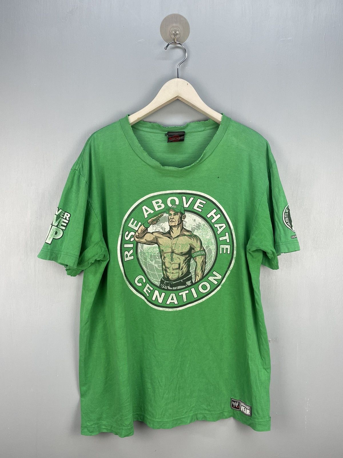 Vintage Vintage Y2K John Cena WWF distress t shirt Size US XL / EU 56 / 4 - 1 Thumbnail