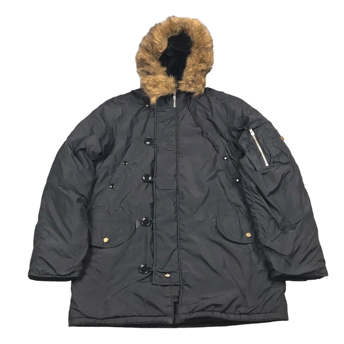 ALPHA INDUSTRIES PUFFER JACKET FUR HOODIES JACKET