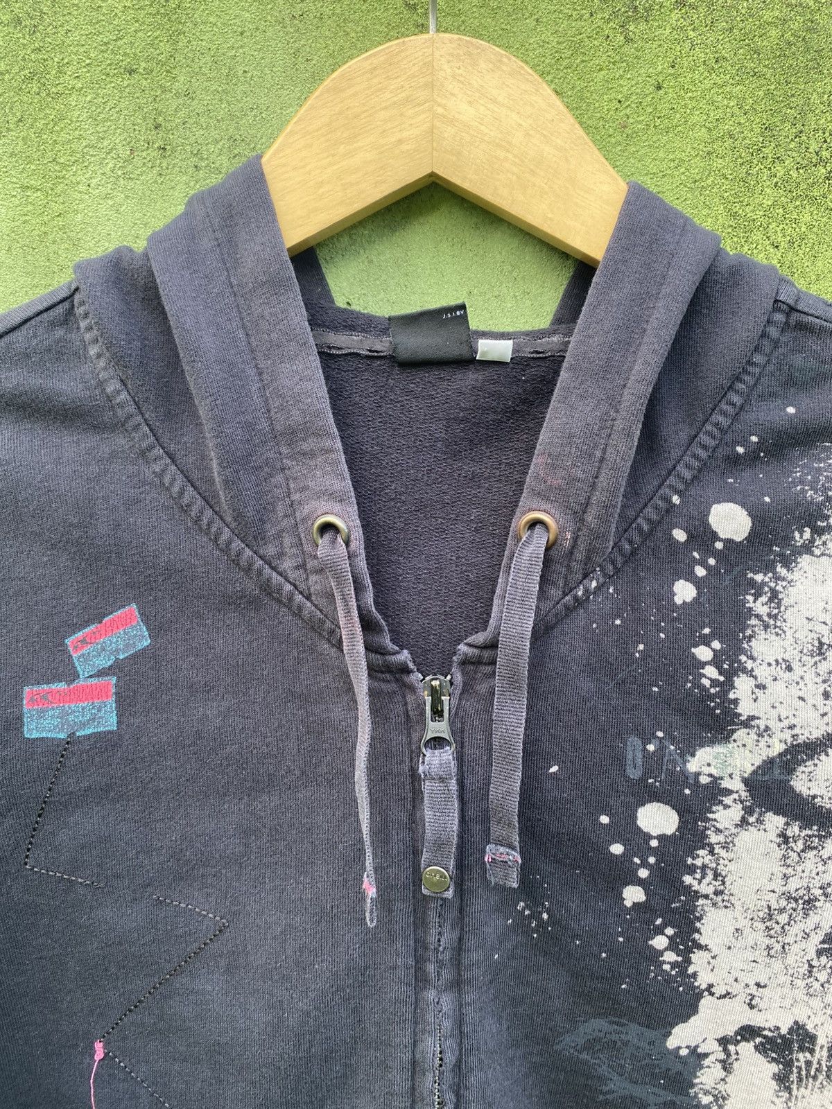 O'Neill Vintage O’Neill Zip Hoodie Paint Splatter Distressed Grunge Size US M / EU 48-50 / 2 - 2 Thumbnail