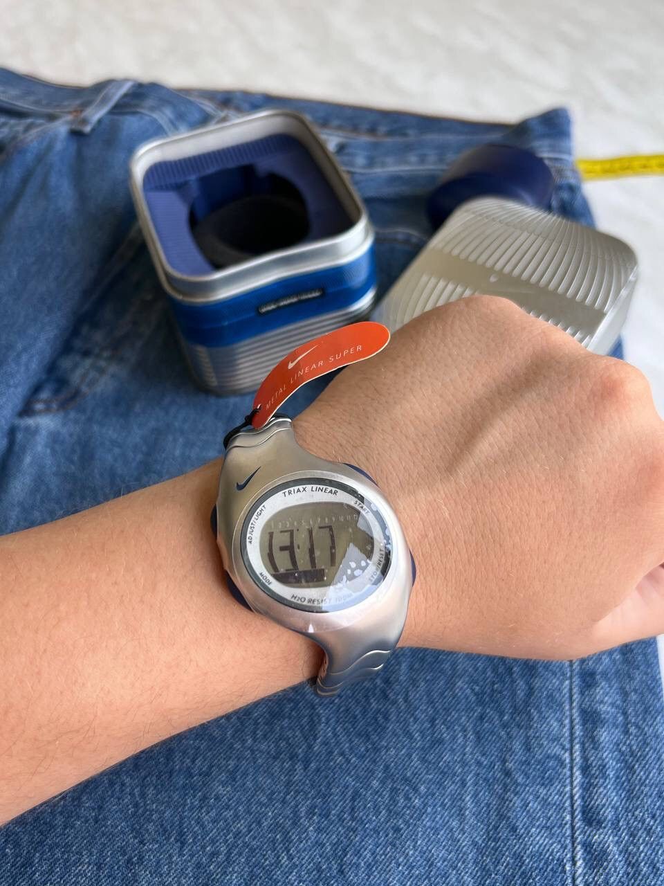 Nike BRAND NEW 2001 Nike Linear Triax Metal Watch Steel Y2K RARE Size ONE SIZE - 17 Thumbnail