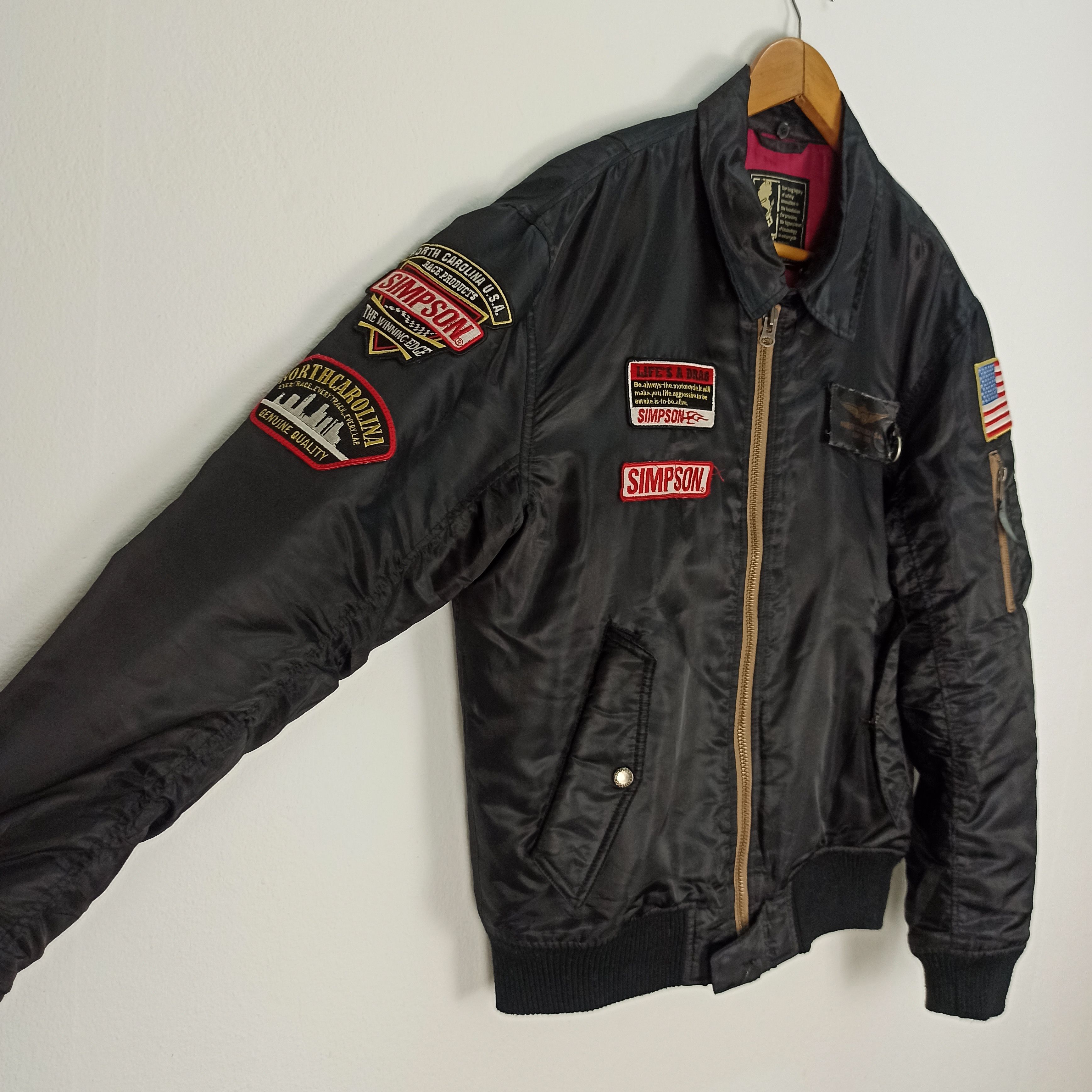 Fox Racing Vintage Simpson Motor Cycle Racing Bombers Jacket Size US L / EU 52-54 / 3 - 4 Thumbnail