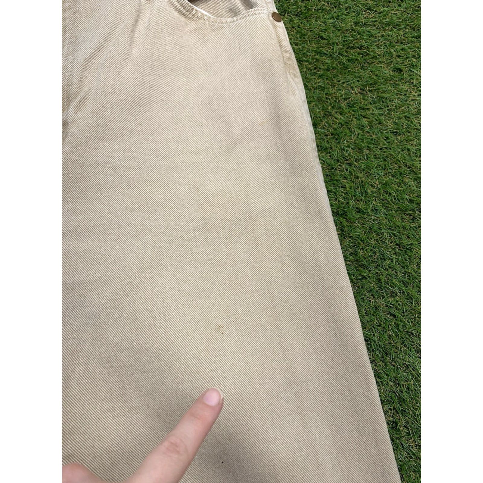 Wrangler Wrangler Jeans Womens 11 11x34 Beige Denim Slim Cowboy Cut Tapered Leg 14MWZWH Size 32" / US 10 / IT 46 - 4 Thumbnail
