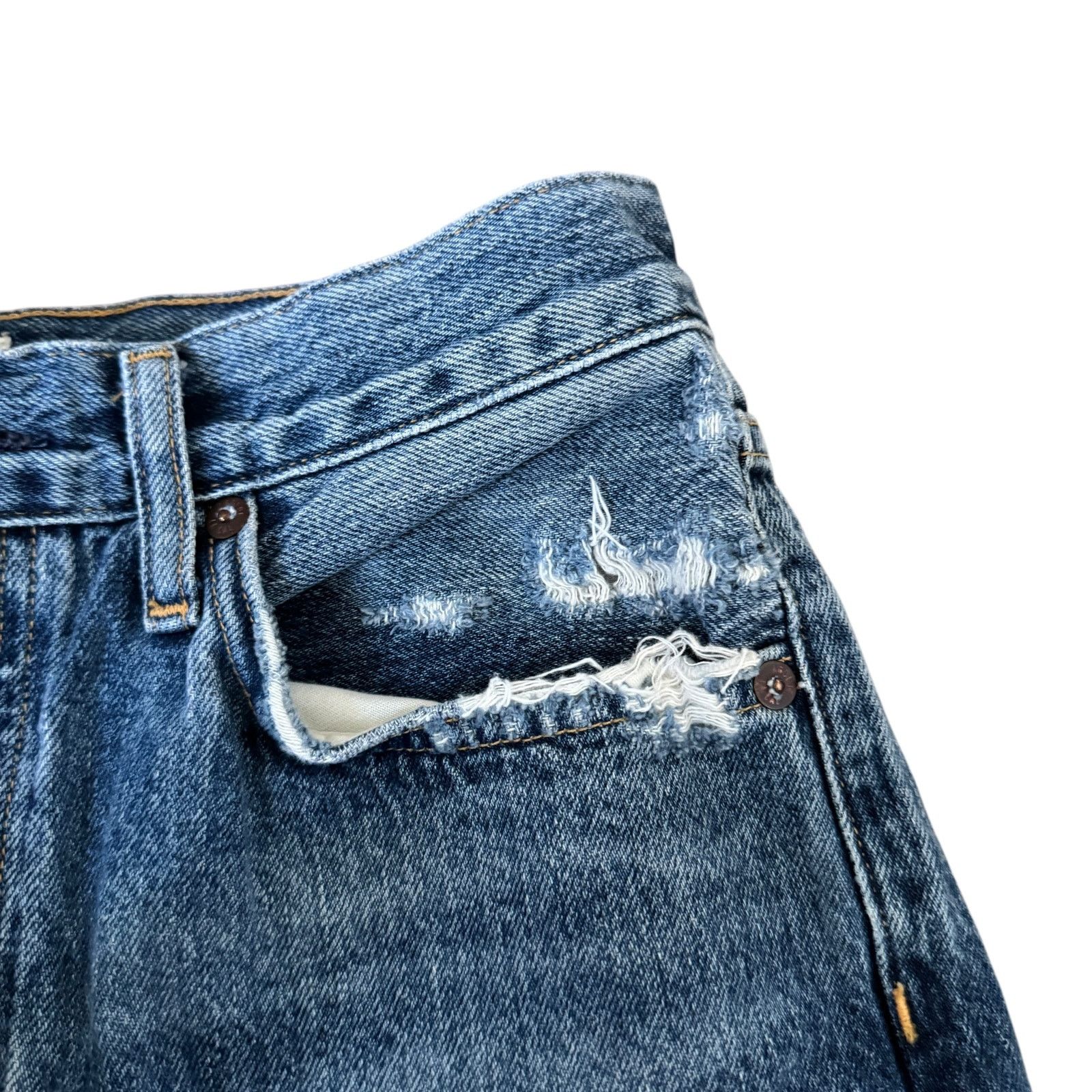 Agolde AGOLDE Riley High Rise Straight Crop Jean Frequency Wash Size 28" / US 6 / IT 42 - 4 Thumbnail