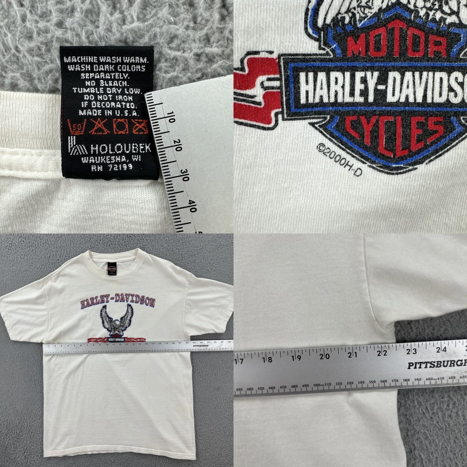 Harley Davidson VINTAGE Harley-Davidson Motorcycles Mens XL White T Shirt Chandler Arizona Y2K Size US XL / EU 56 / 4 - 8 Thumbnail