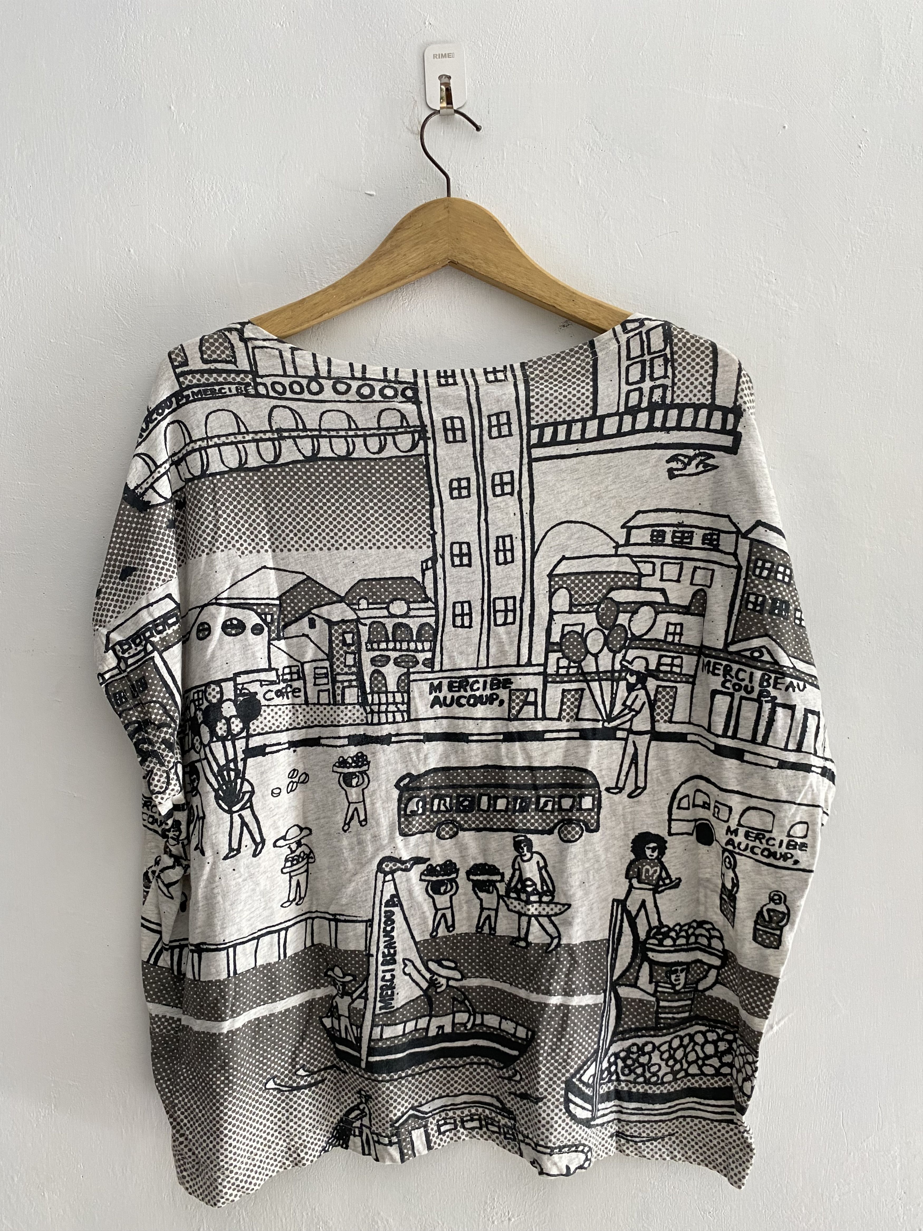 Japanese Brand × Vintage × mercibeaucoup Issey miyake Mercibeaucoup art all over print tee Size US M / EU 48-50 / 2 - 2 Thumbnail