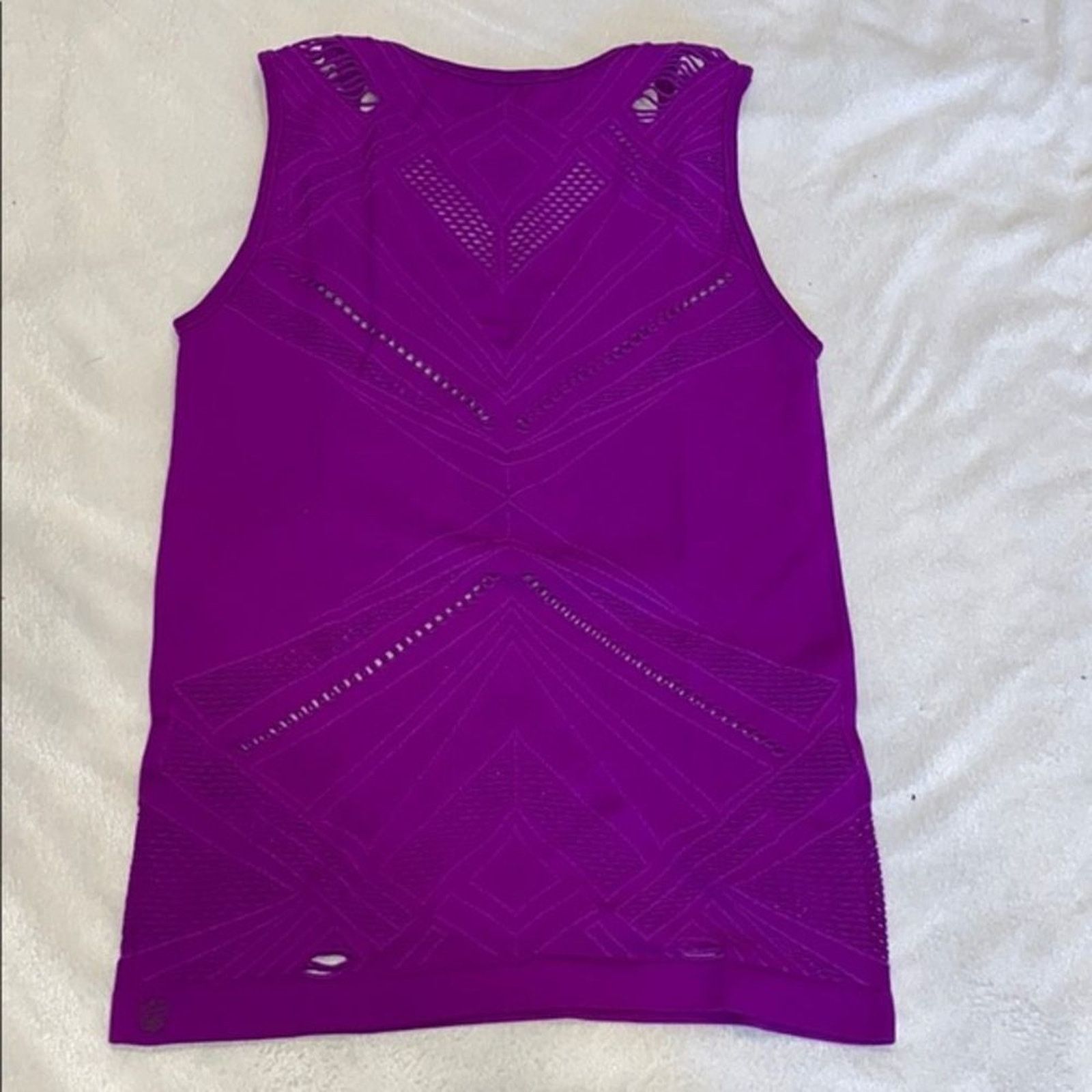 Fabletics Fabletics Purple Mesh Seamless Tank Top | Sz S (NO TAG) Size S / US 4 / IT 40 - 6 Thumbnail
