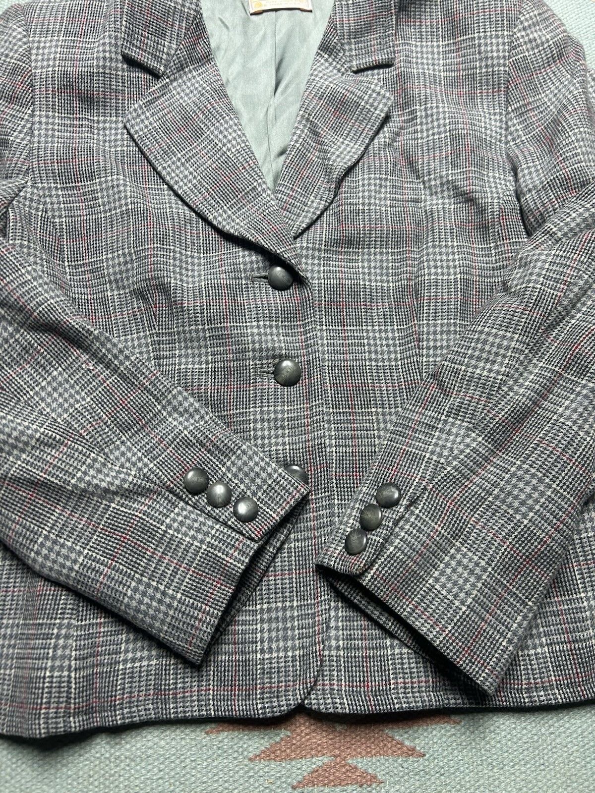 Vintage Vtg Pendleton wool blazer jacket tartan made USA women’s 10 Size M / US 6-8 / IT 42-44 - 3 Thumbnail
