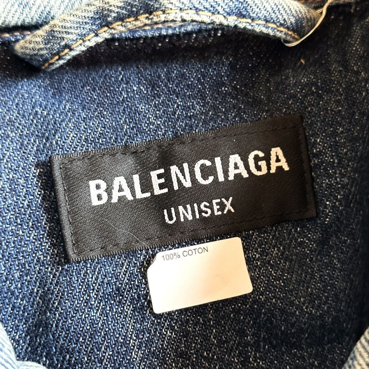 Balenciaga SAMPLE Padded Japanese Denim Jacket Size US XL / EU 56 / 4 - 5 Thumbnail