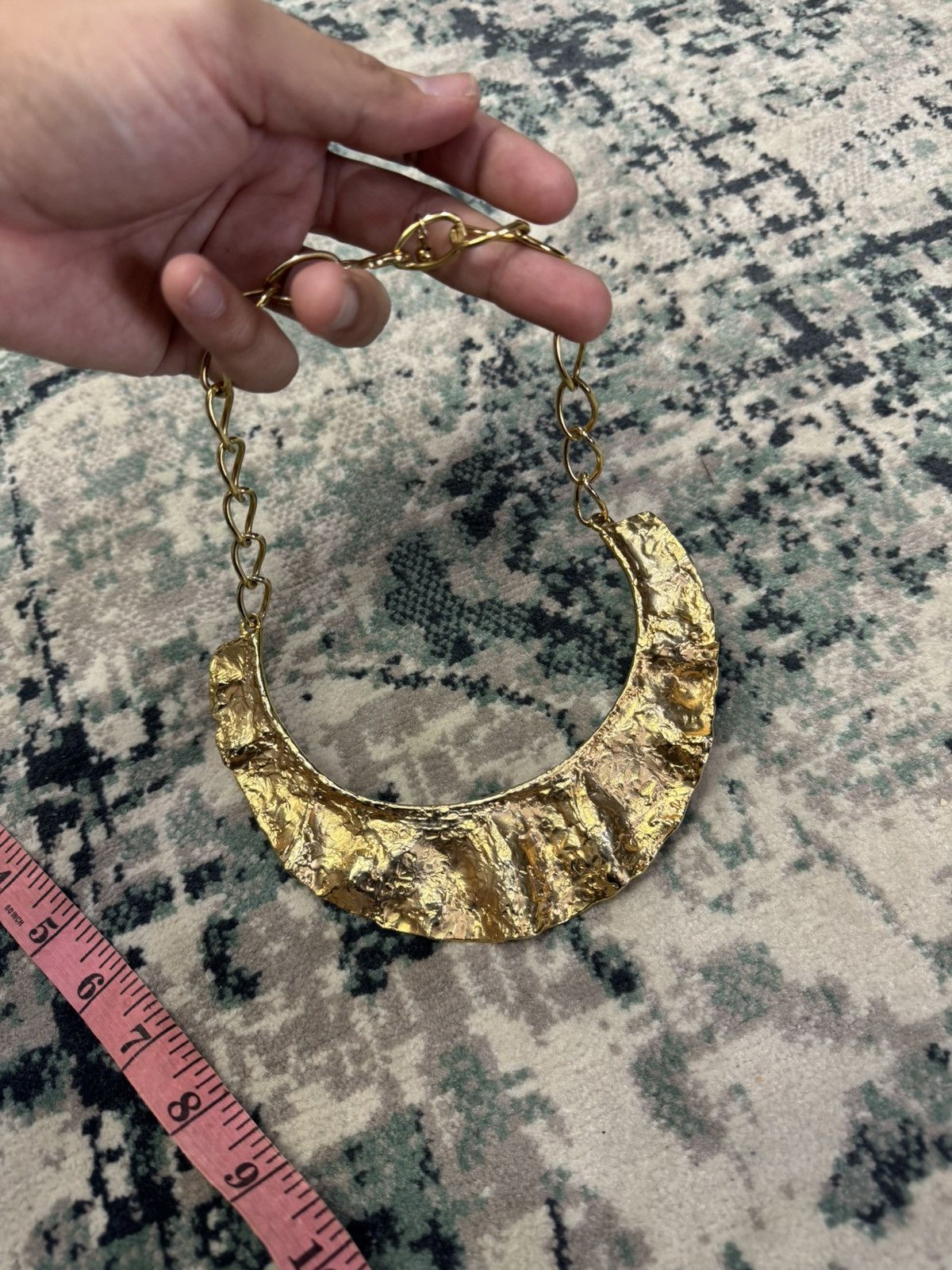 Jewelry VINTAGE KENNETH JAY LANE KJL WIDE TEXTURED COLLAR NECKLACE Size ONE SIZE - 5 Thumbnail