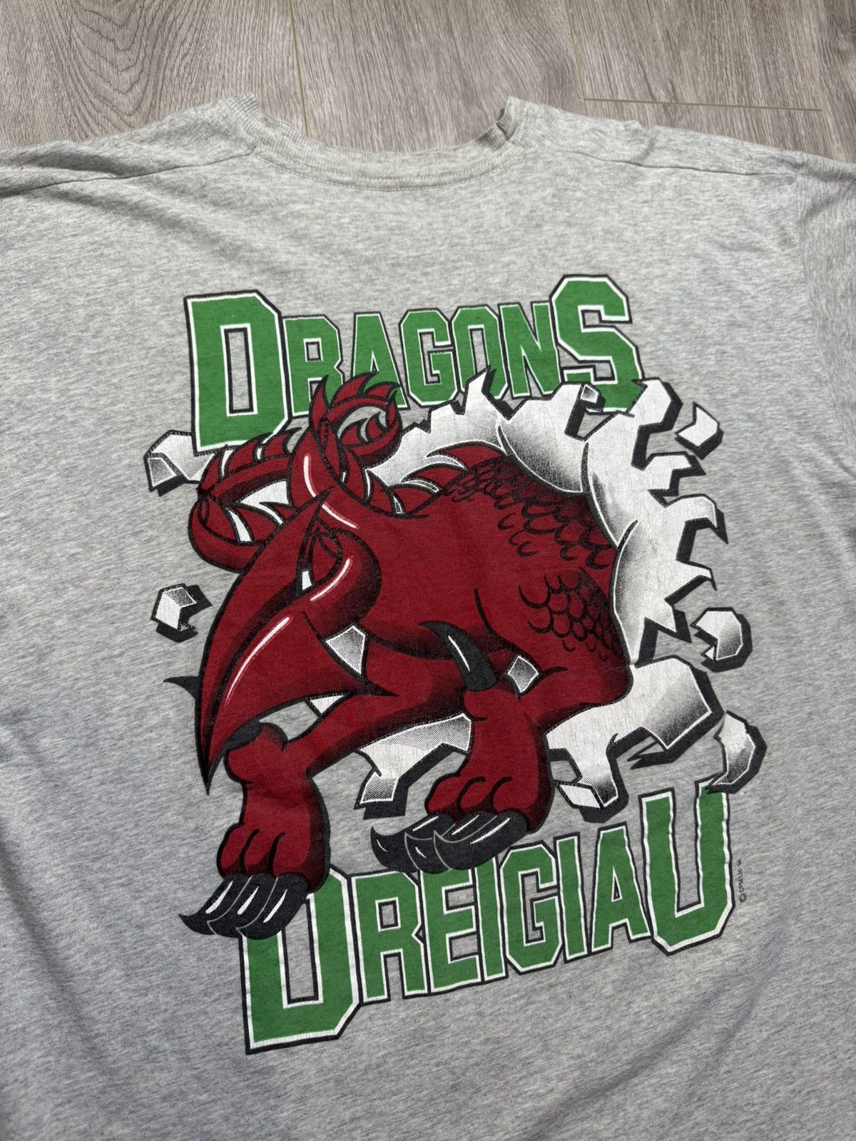 Vintage Wales Dragon 1994 Cymru Breakthrough Ich Dien Rugby Soccer Size US XL / EU 56 / 4 - 5 Thumbnail