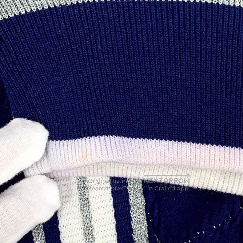 Chanel Chanel Airport Series Dark Blue Asymmetrical Striped Desig Size XXS / US 00 / IT 34 - 9 Thumbnail