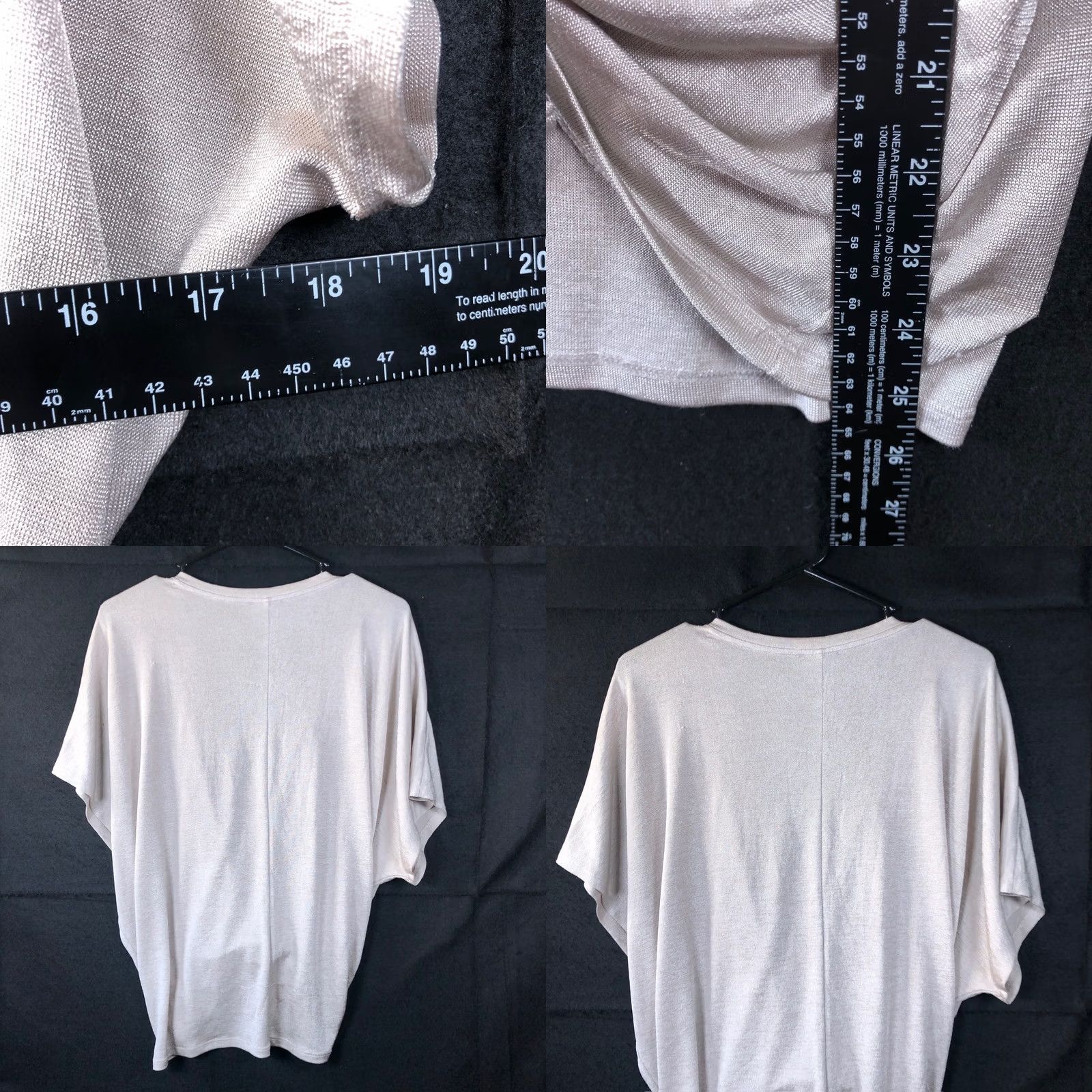 Express Express Blouse Tan V-Neck Front Knot Short Sleeve Stretch XL Women Size XL / US 12-14 / IT 48-50 - 8 Thumbnail