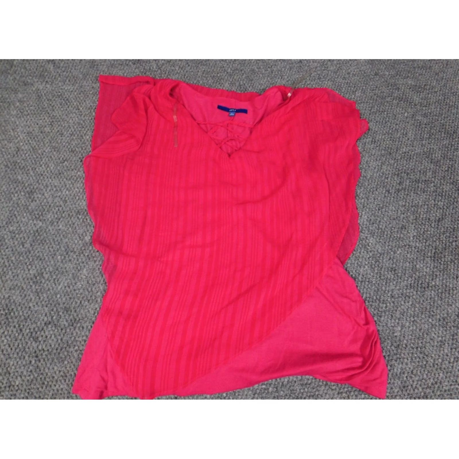 Apt. 9 Apt 9 Blouse Pink XL Women Pullover Round Neck Sleeveless Casual Stretch Polyester Spandex Rayon Button Regular Vintage No Size XL / US 12-14 / IT 48-50 - 2 Thumbnail