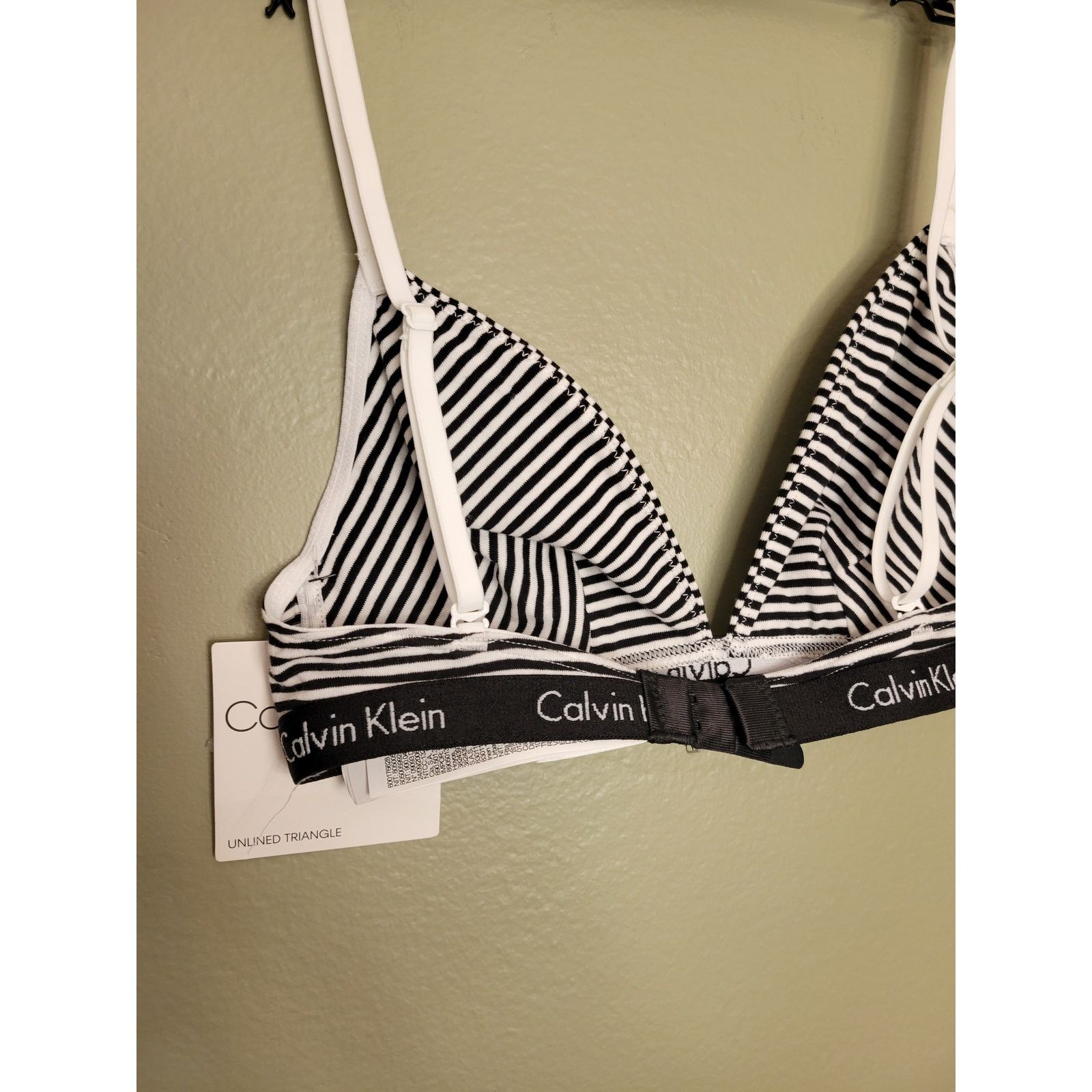 Calvin Klein NWT Striped Calvin Klein Unlined Triangle Bra Small Size ONE SIZE - 3 Thumbnail
