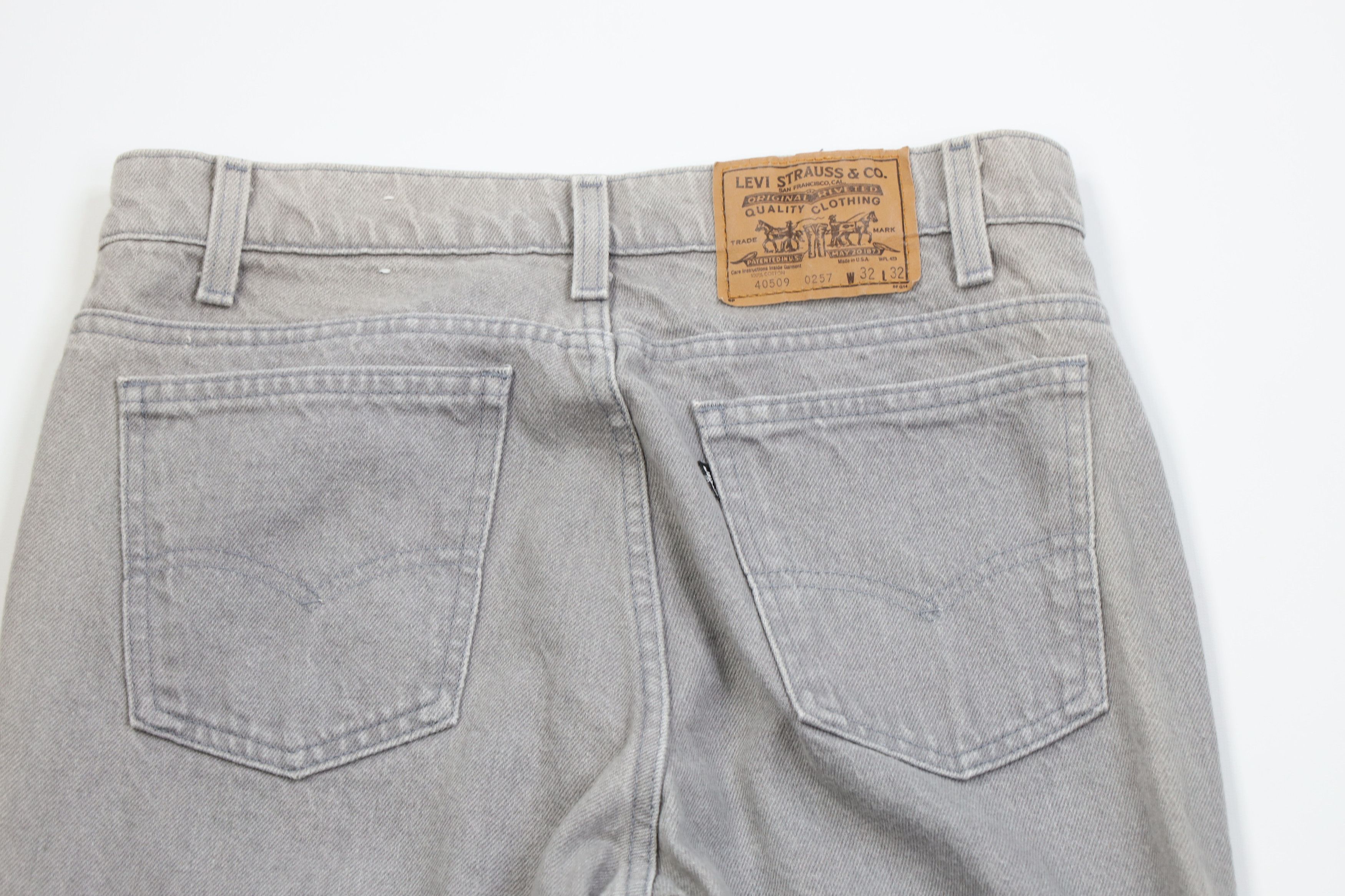 Levi's Vintage 80s Levis 40509 Straight Leg Denim Jeans Gray USA Size US 32 / EU 48 - 12 Thumbnail