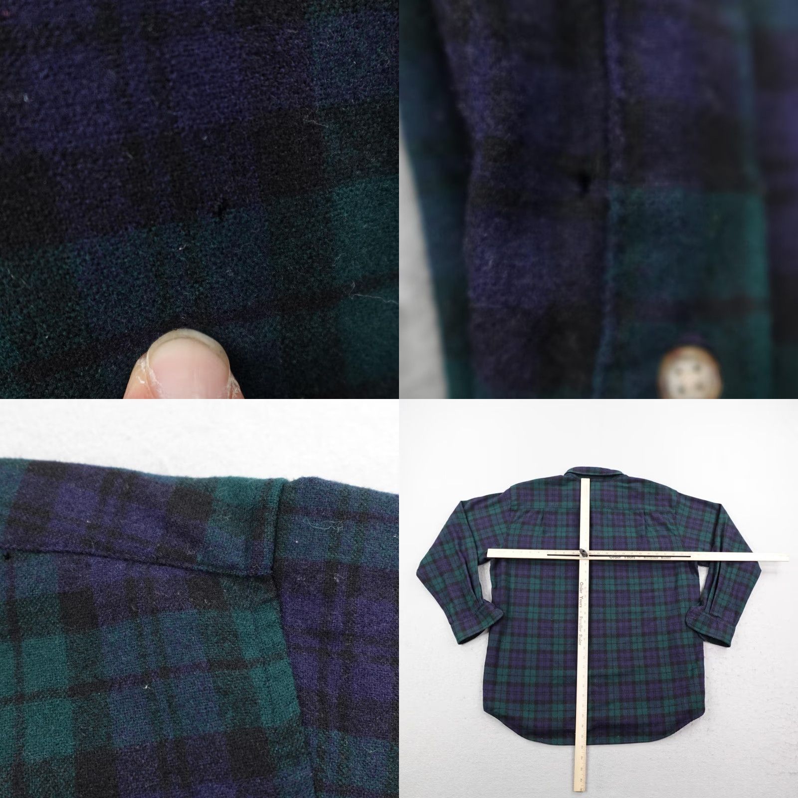 Pendleton VINTAGE Pendleton Field Shirt Men XL Green Blue Plaid Wool Flannel Button-Up with Pockets Casual Workwear Outdoors Size US XL / EU 56 / 4 - 8 Thumbnail