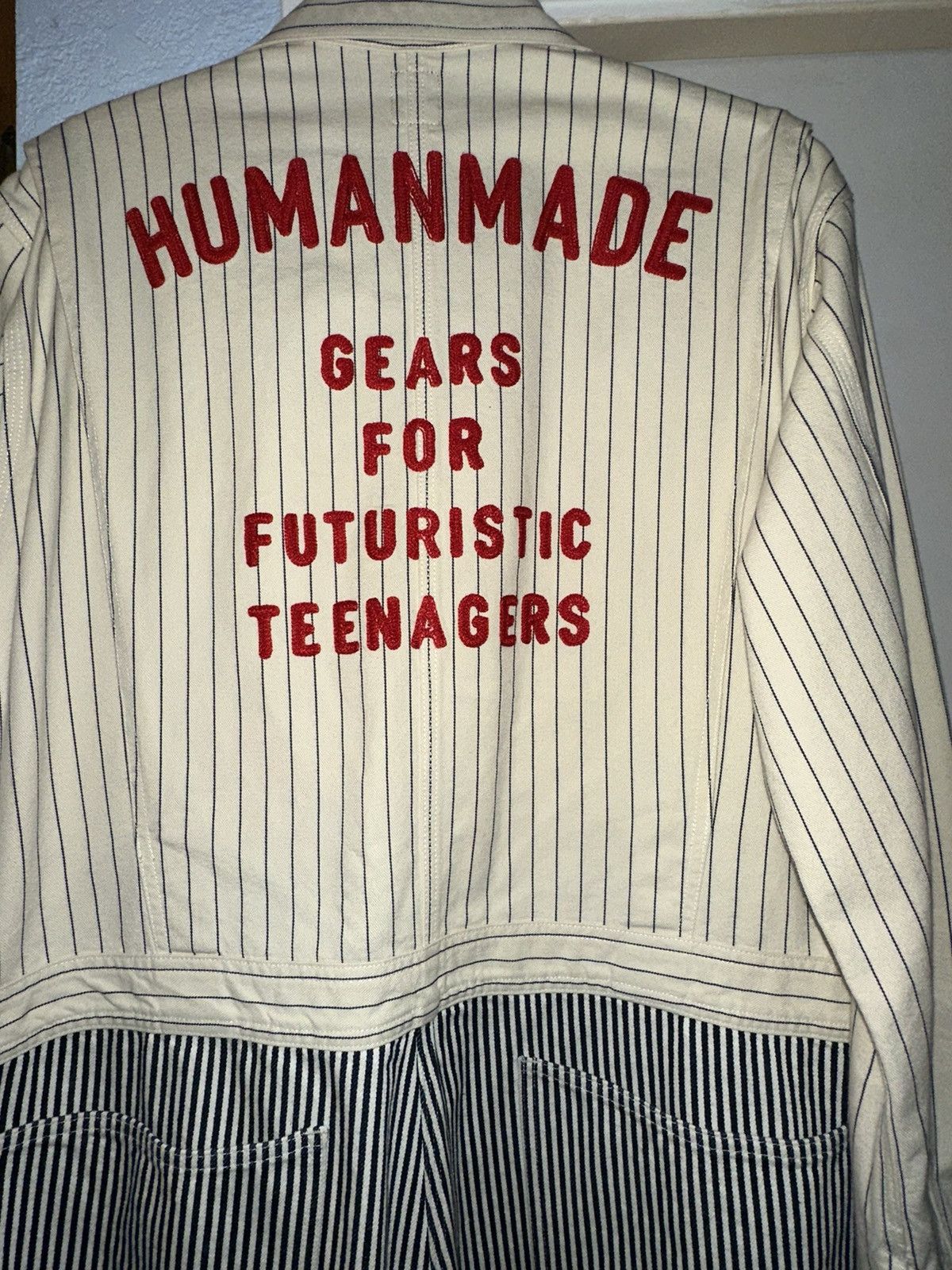 Human Made Human Made Pinstripe Coverall – Rare Size US 32 / EU 48 - 5 Thumbnail