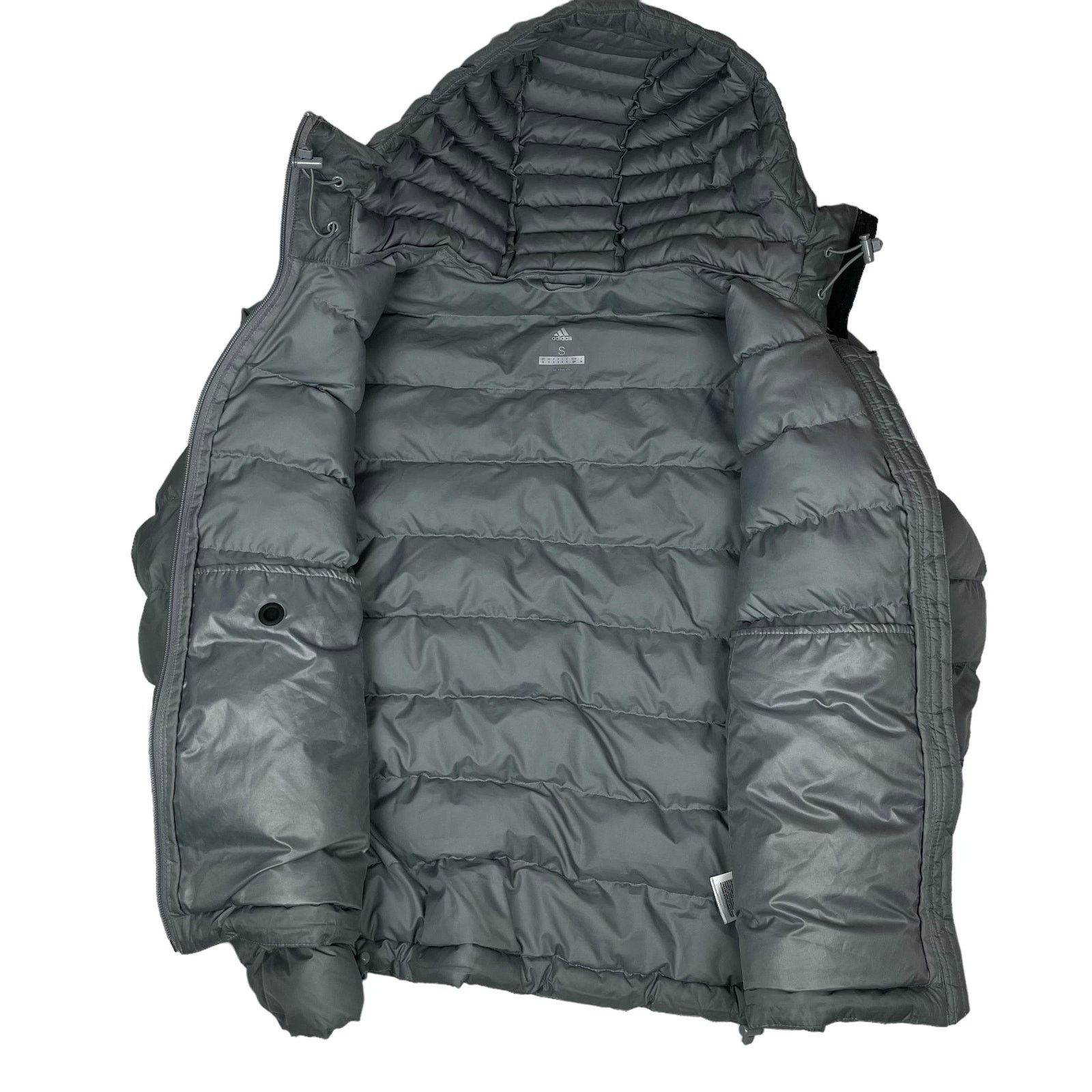 Adidas Adidas Men Gray Long Sleeve Full Zip Hooded Puffer Jacket S Size US S / EU 44-46 / 1 - 8 Thumbnail