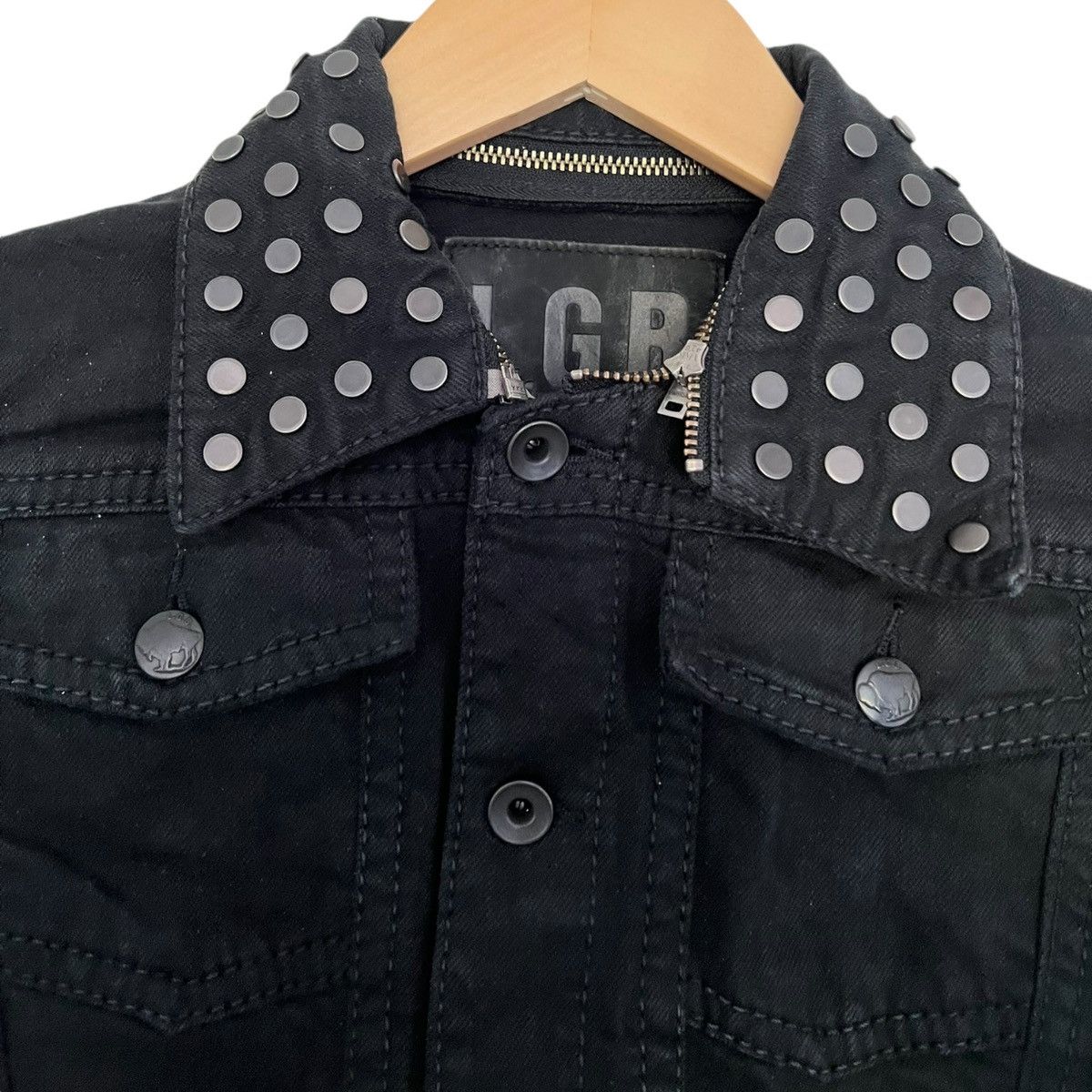 Le Grande Bleu (L.G.B.) Lgb stud denim jacket Size S / US 4 / IT 40 - 2 Thumbnail