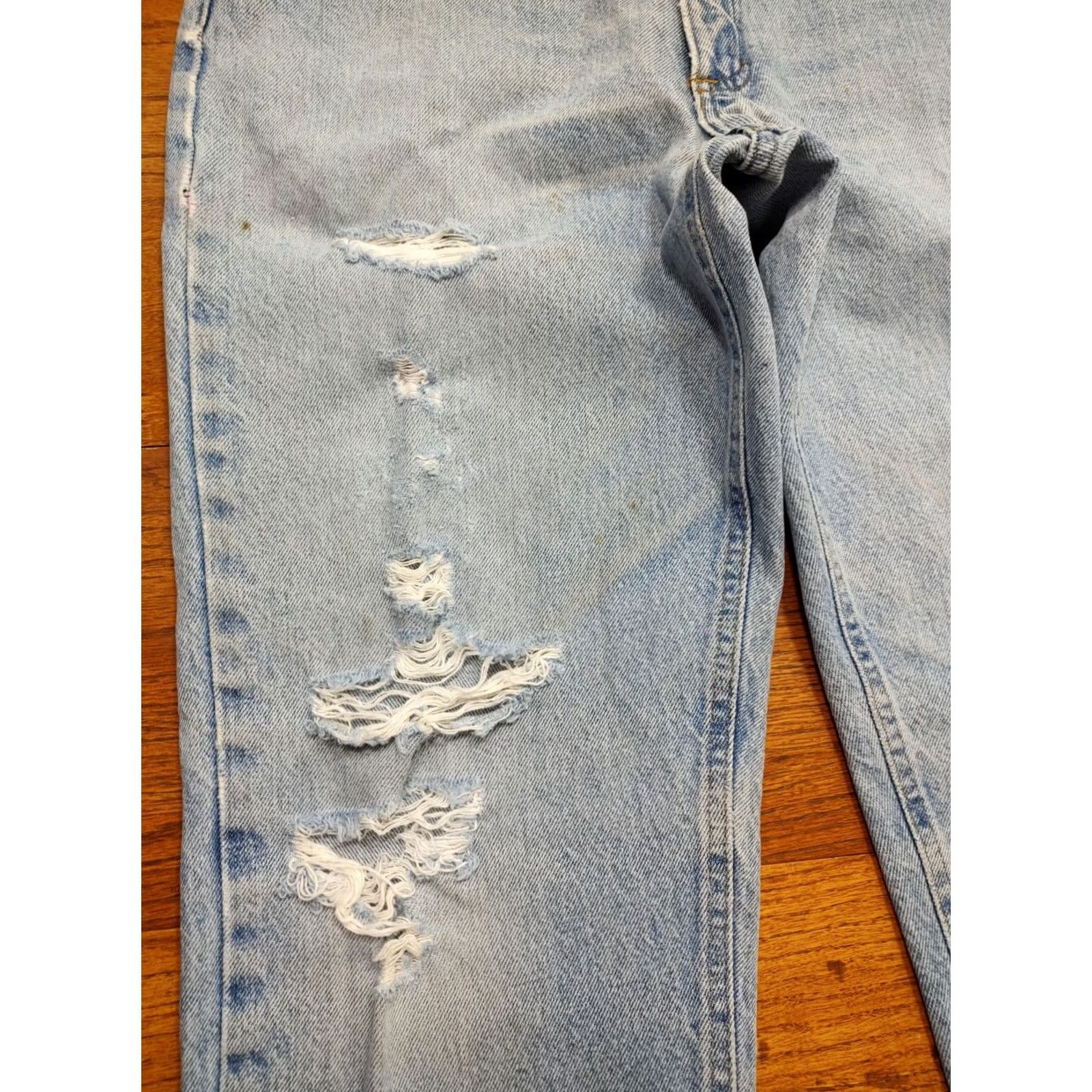 Carhartt VINTAGE Carhartt Jeans B17 32x29.5 Denim 5-Pocket Distressed Grunge Logo Blue Mens Regular Straight 90s USA Mexico Size US 32 / EU 48 - 3 Thumbnail