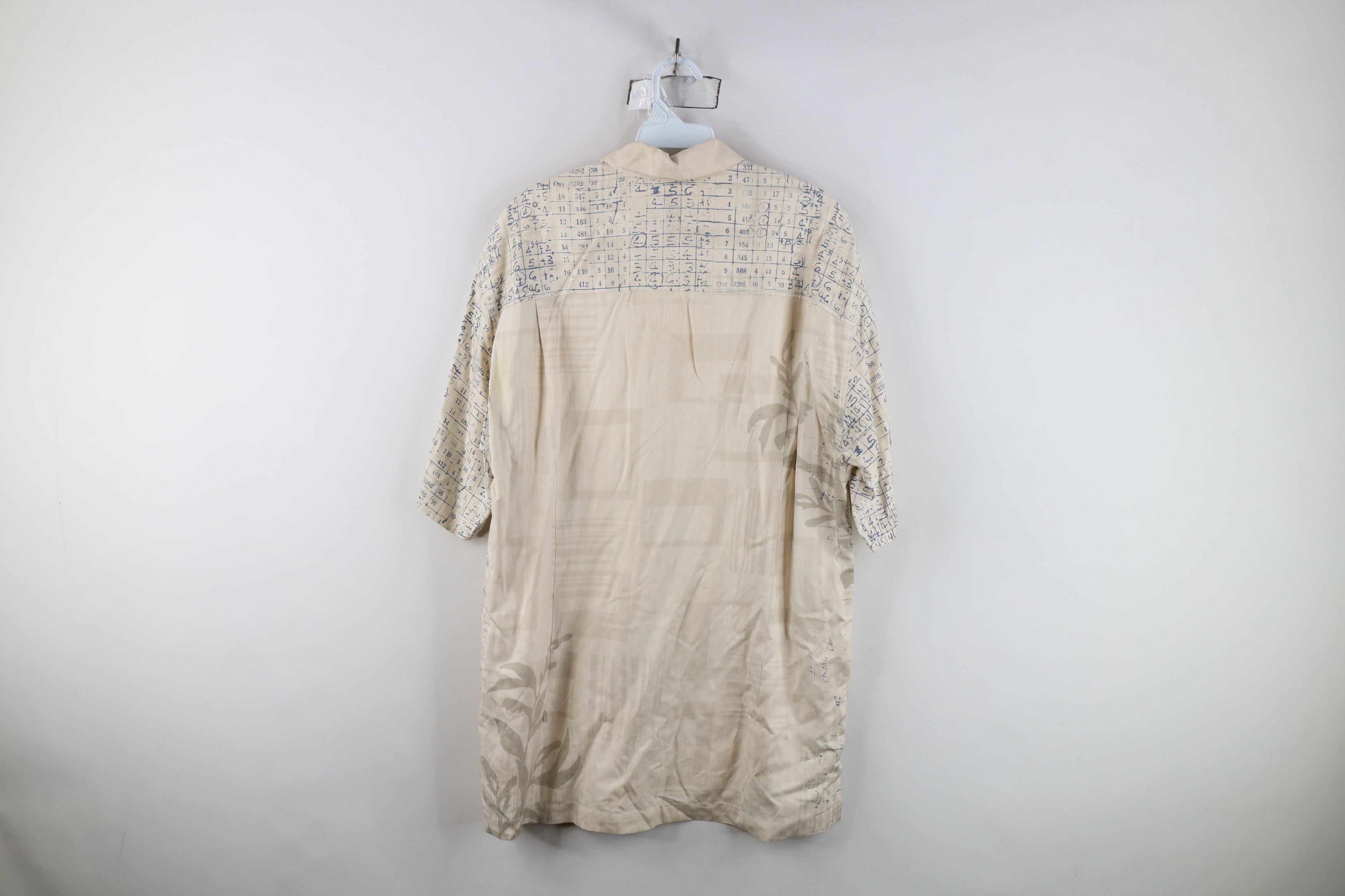 Tommy Bahama Vintage Tommy Bahama Geometric Leaf Camp Collar Button Shirt Size US L / EU 52-54 / 3 - 14 Thumbnail