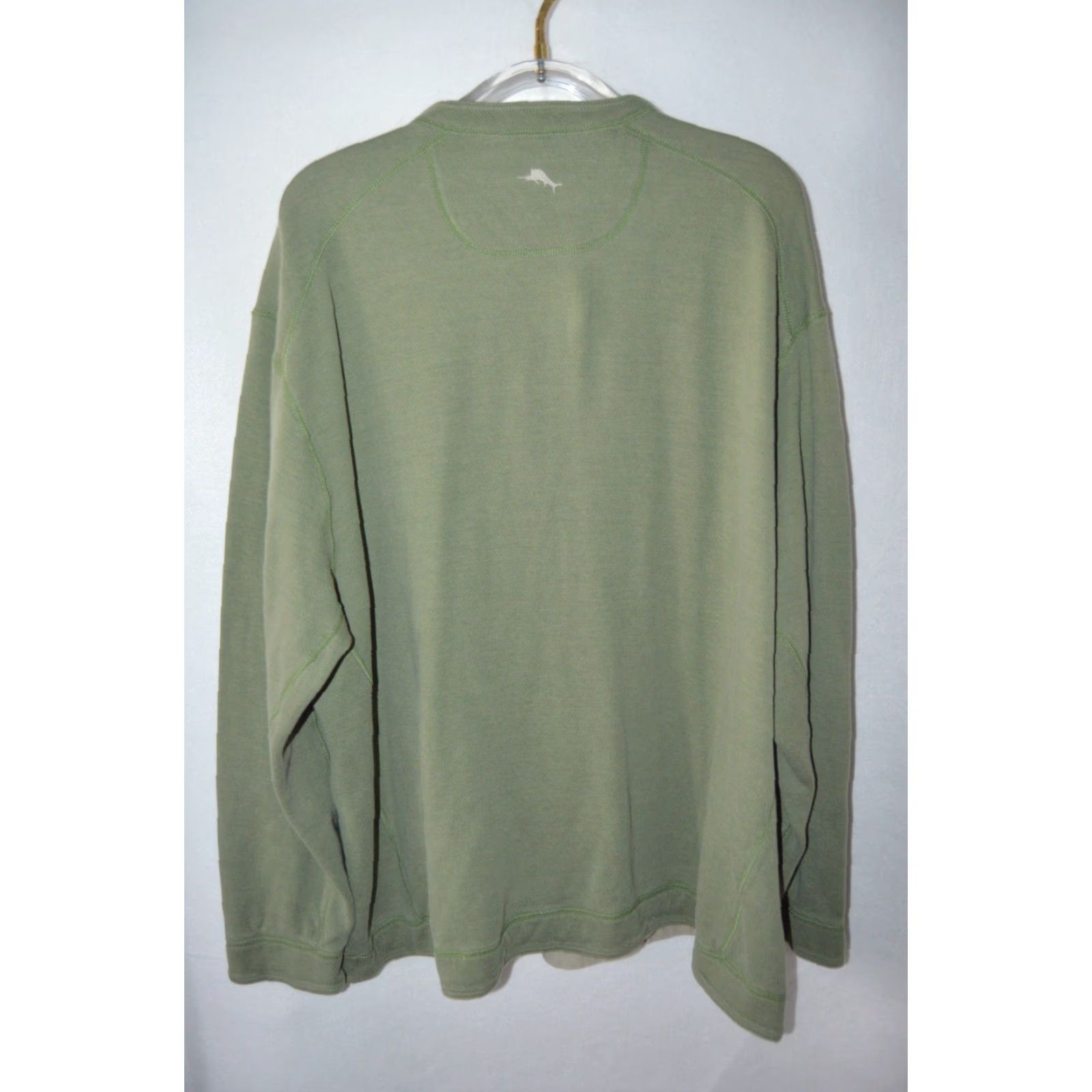 Tommy Bahama Tommy Bahama Sweater Mens Big 3XLB Green Khaki Reversible Pullover Knit V-Neck Long Sleeve Casual Size US XXL / EU 58 / 5 - 2 Thumbnail