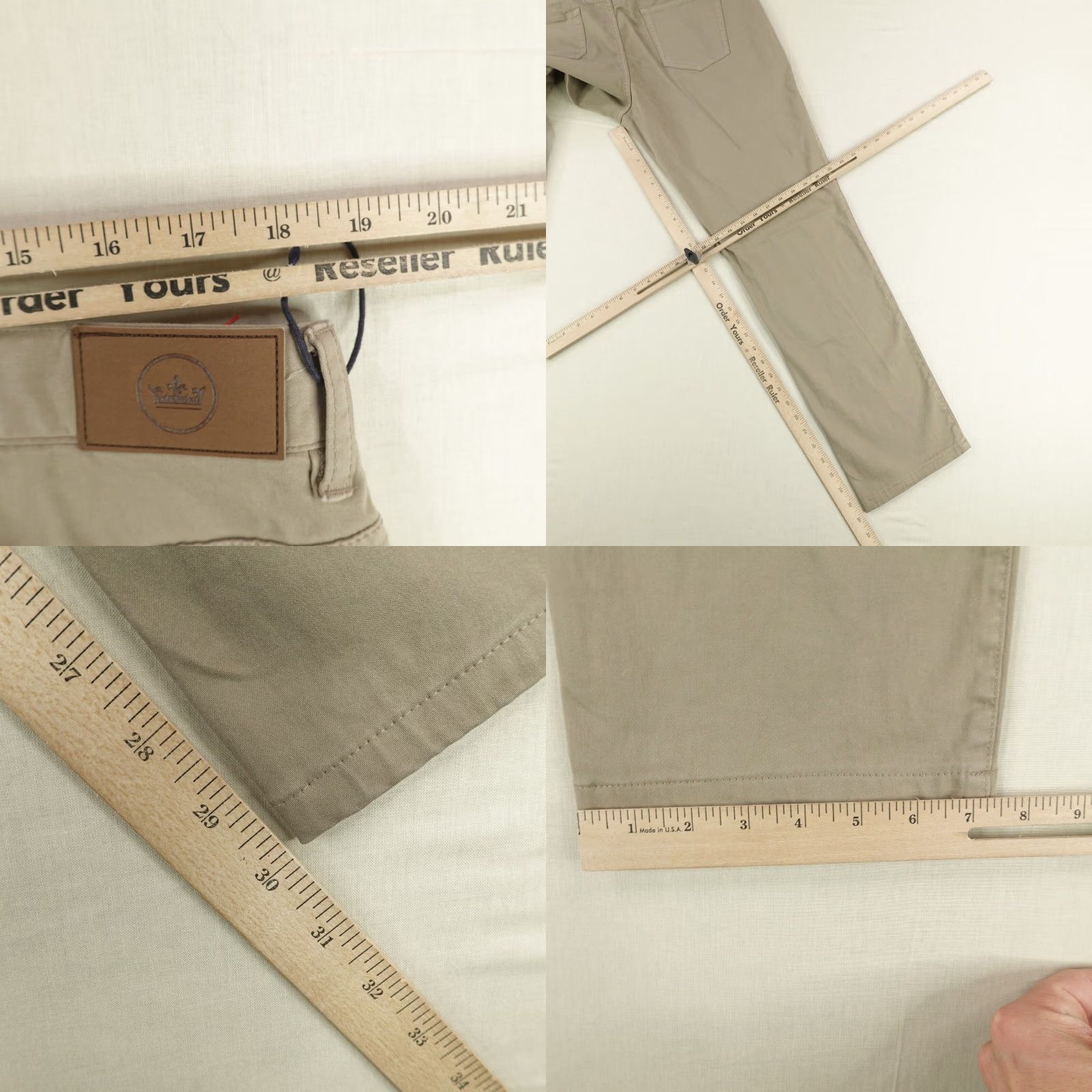 Peter Millar PETER MILLAR Chino Pants Mens 38 Regular Beige Performance Flex Golf Stretch Size US 37 - 8 Thumbnail