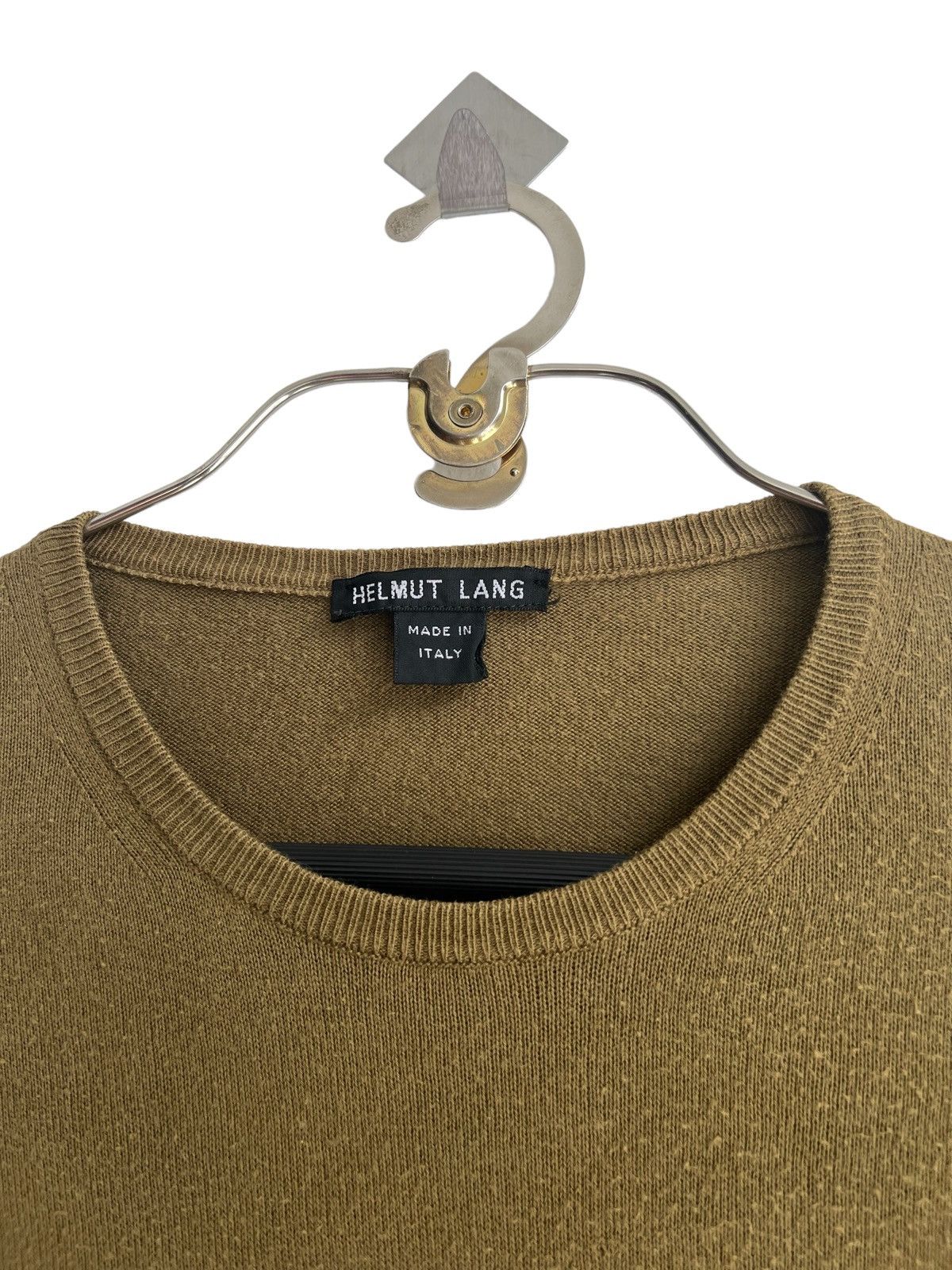 Helmut Lang RARE 1980s Helmut Lang Olive Crewneck Knitwear Sweater Size US M / EU 48-50 / 2 - 2 Thumbnail