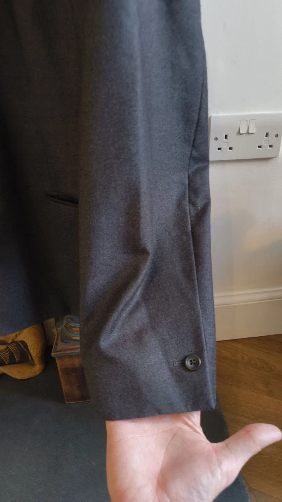 E. Tautz Wool/Silk charcoal blazer Size 40R - 5 Thumbnail