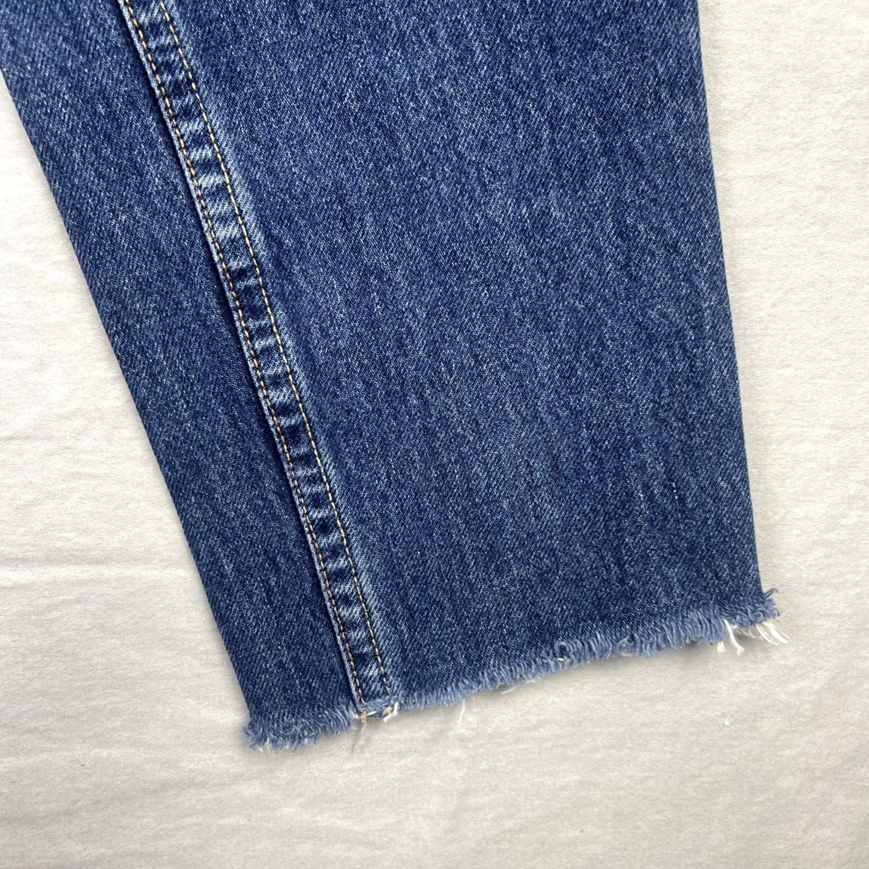 Rag & Bone rag & bone Jeans Womens 25 High Rise Raw Edge Tapered Skinny Dark Stone Blue Denim 5-Pocket Mens Womens Boys Girls Size 26" / US 2 / IT 38 - 2 Thumbnail