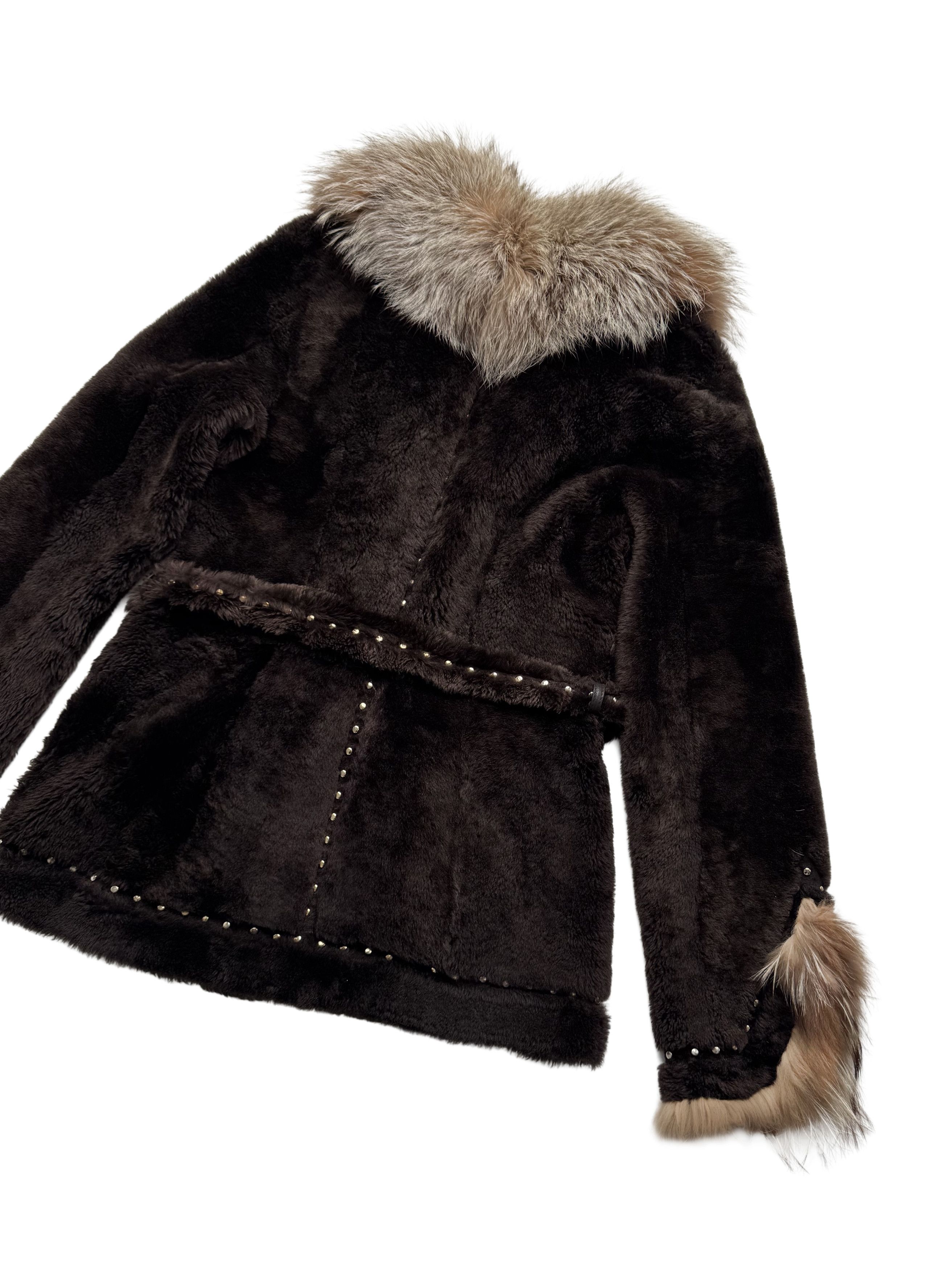 Japanese Brand Vintage Real Leather/Sheepskin Jacket With Real Fur Details Size M / US 6-8 / IT 42-44 - 18 Thumbnail