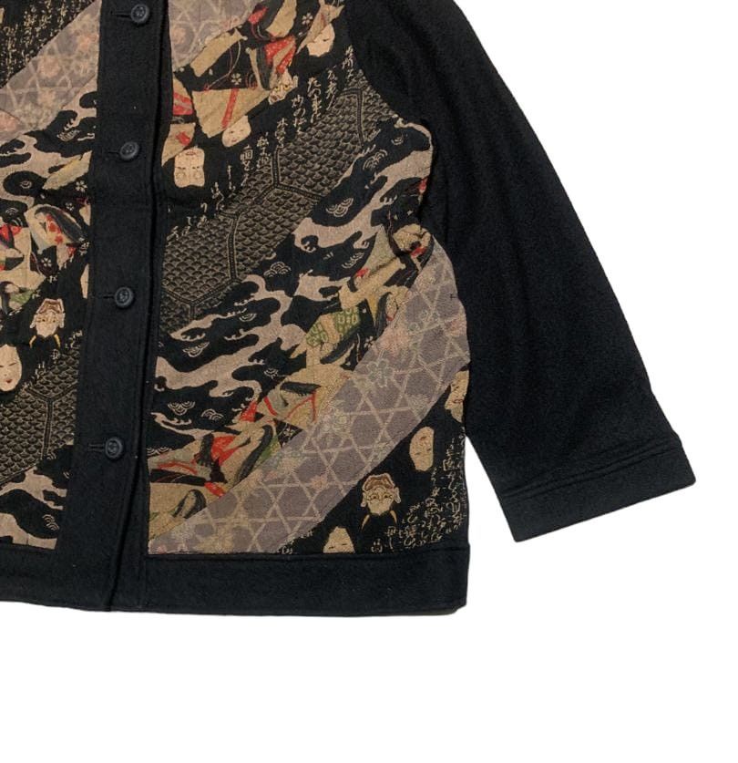 If Six Was Nine Vintage Japanese Brand Patchwork Wool Jacket By ELFAN Size US L / EU 52-54 / 3 - 4 Thumbnail