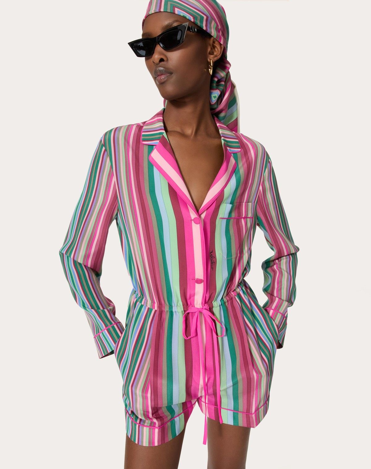 Valentino o1s1wg110525 Silk Jumpsuit in Multicolor Size 27" / US 4 / IT 40 - 5 Thumbnail